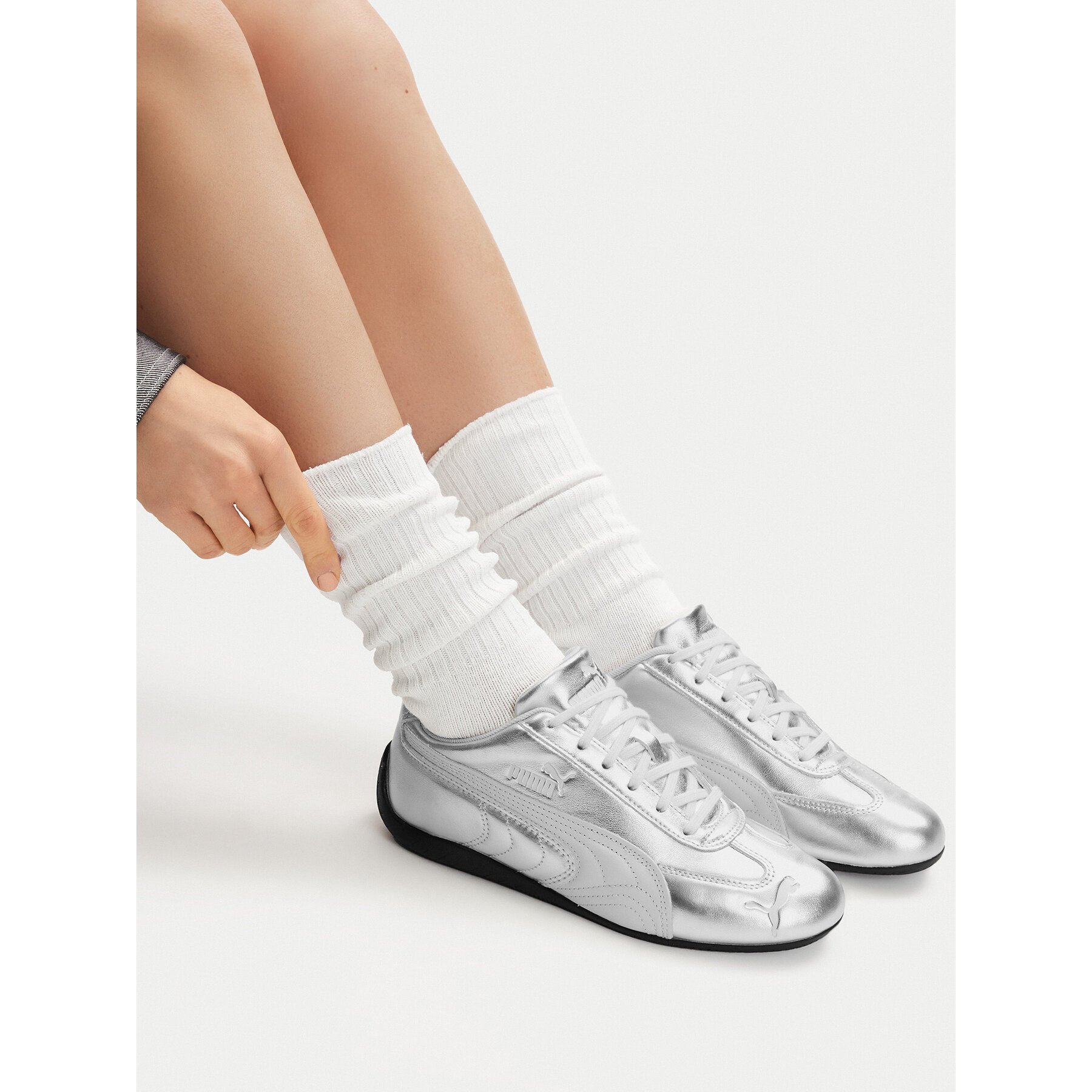 Sneakersy Puma Speedcat Silver Wns 406881 01 Strieborná