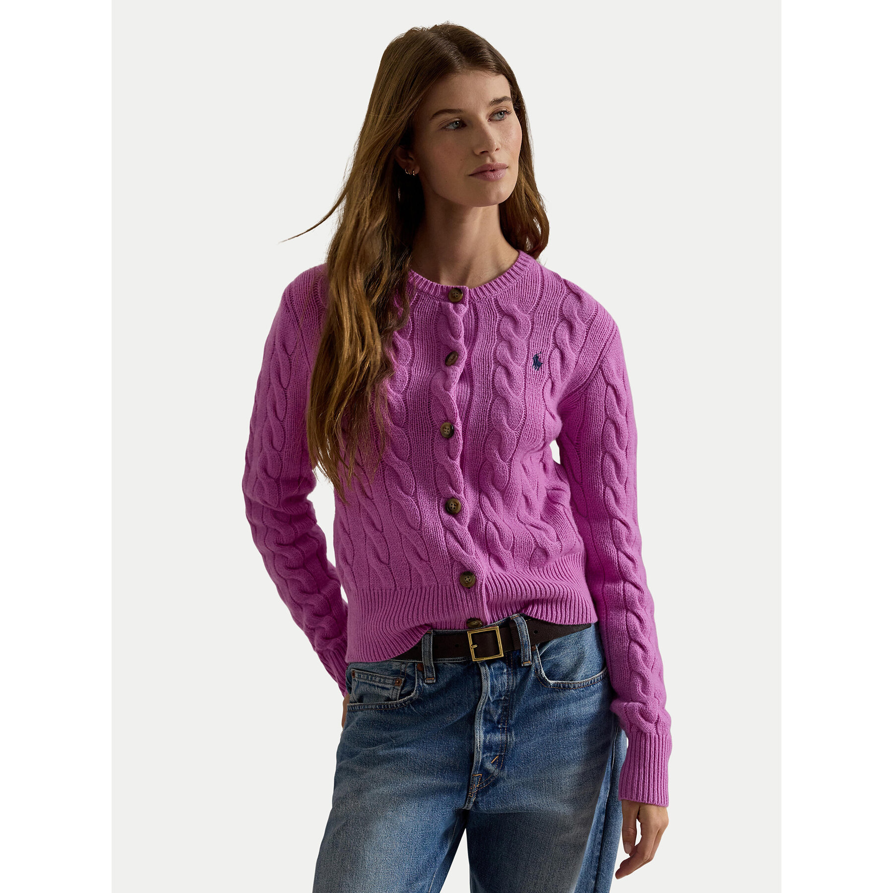 Polo Ralph Lauren Strickjacke 211972104510 Rosa Slim Fit