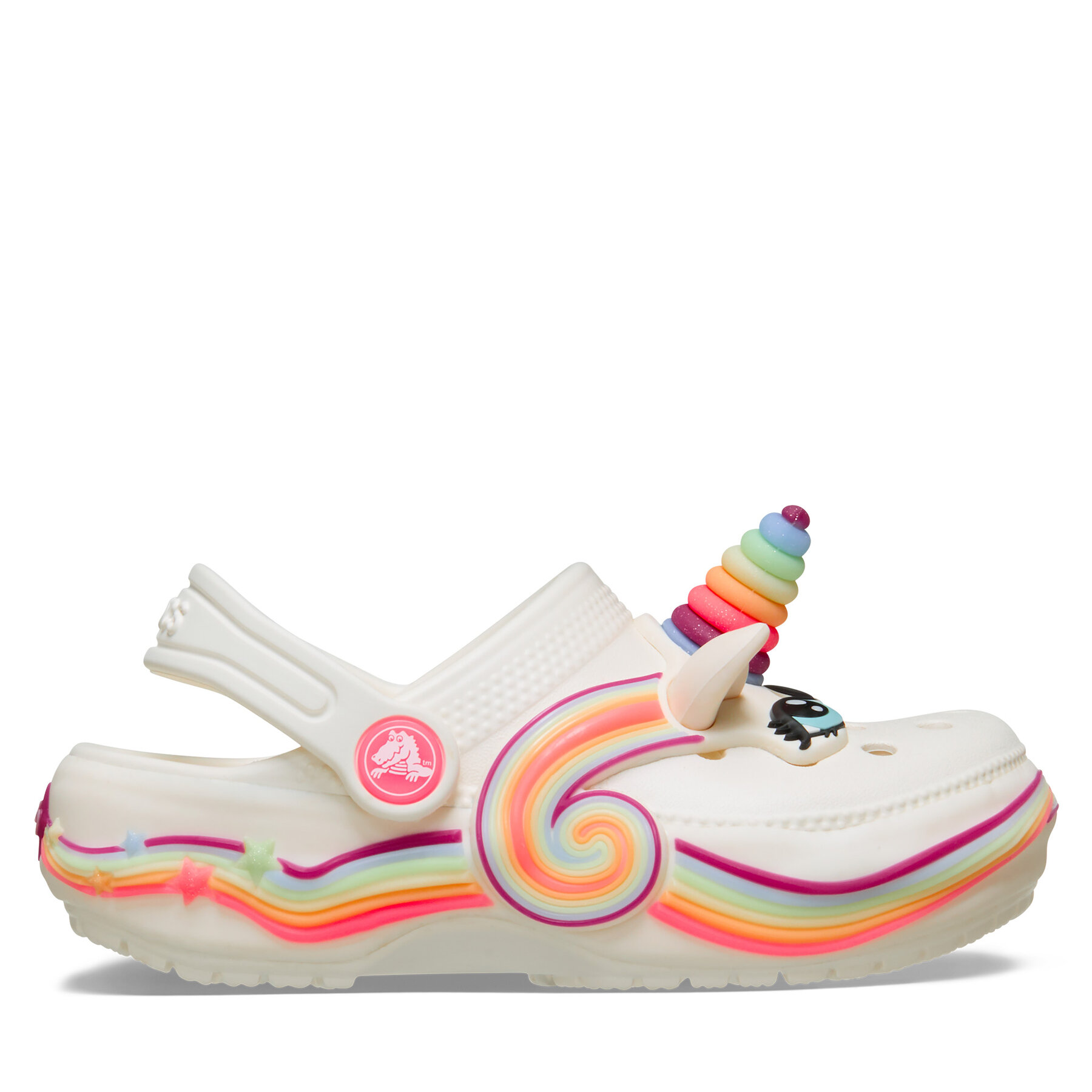 Παντόφλες Crocs Toddler Crocs Iam Unicorn Lights Classic Clog 212508 Λευκό