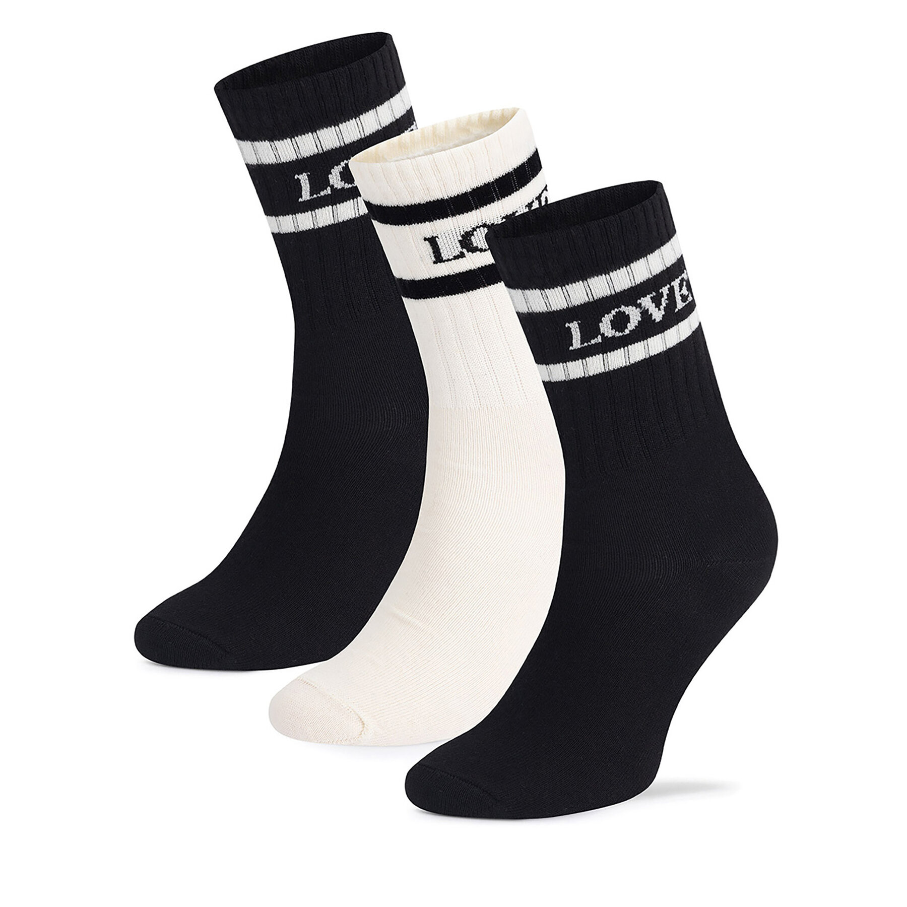 Șosete lungi Fila F3608-AW24 (3-pack) Negru
