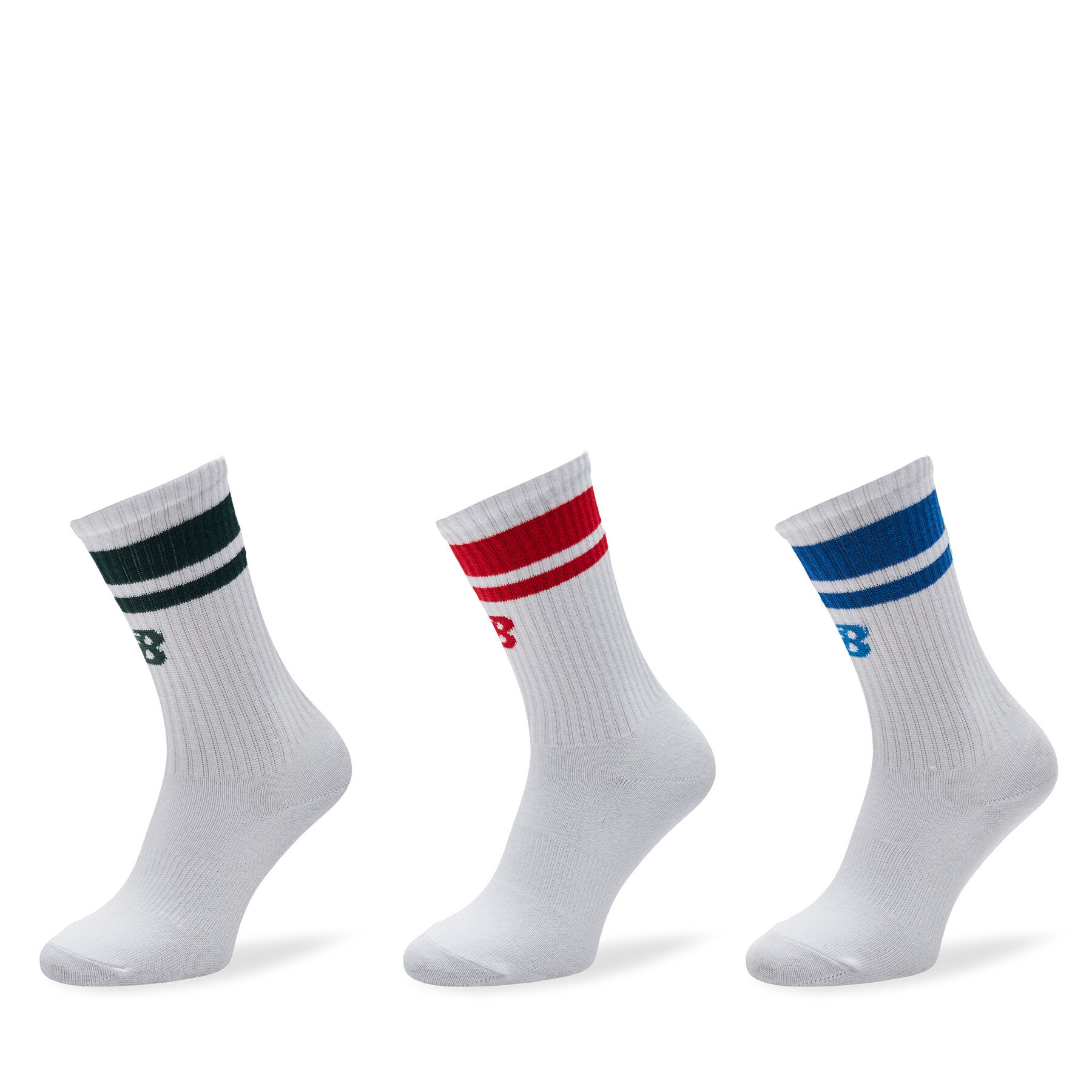 Set di 3 paia di calzini lunghi da uomo New Balance LAS32163AS5 Bianco, Taglia S, taglia : S