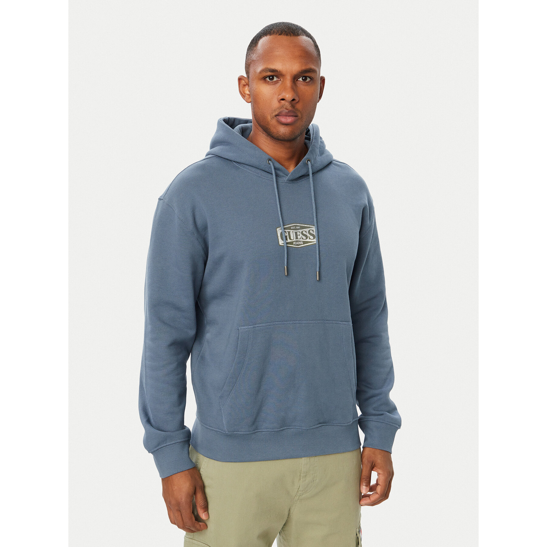 Guess Jeans Sweatshirt M6BQ12 K5459 Blau Regular Fit