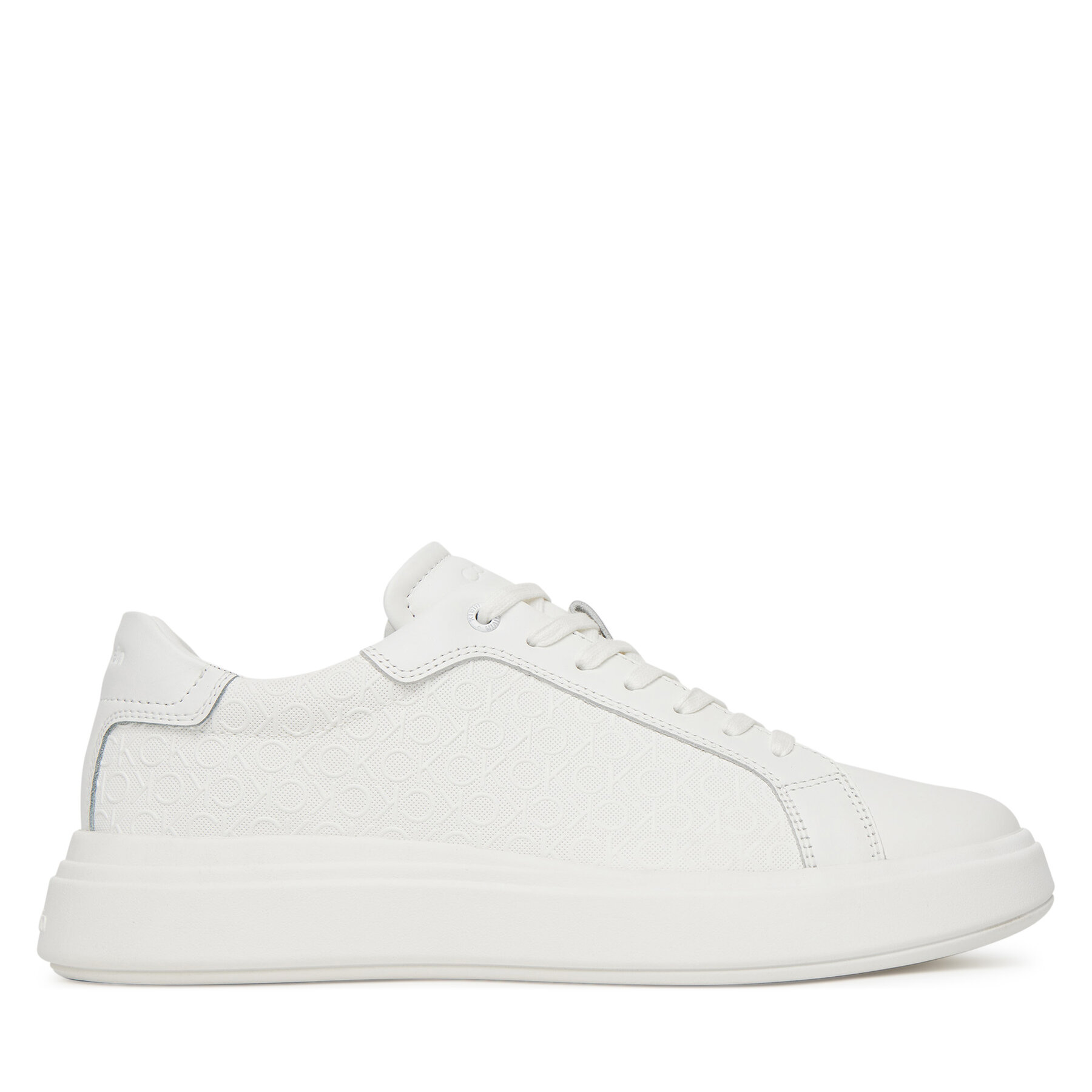Sneakersy Calvin Klein Chunky Low Top Lace Up Mono HM0HM01970 Biela