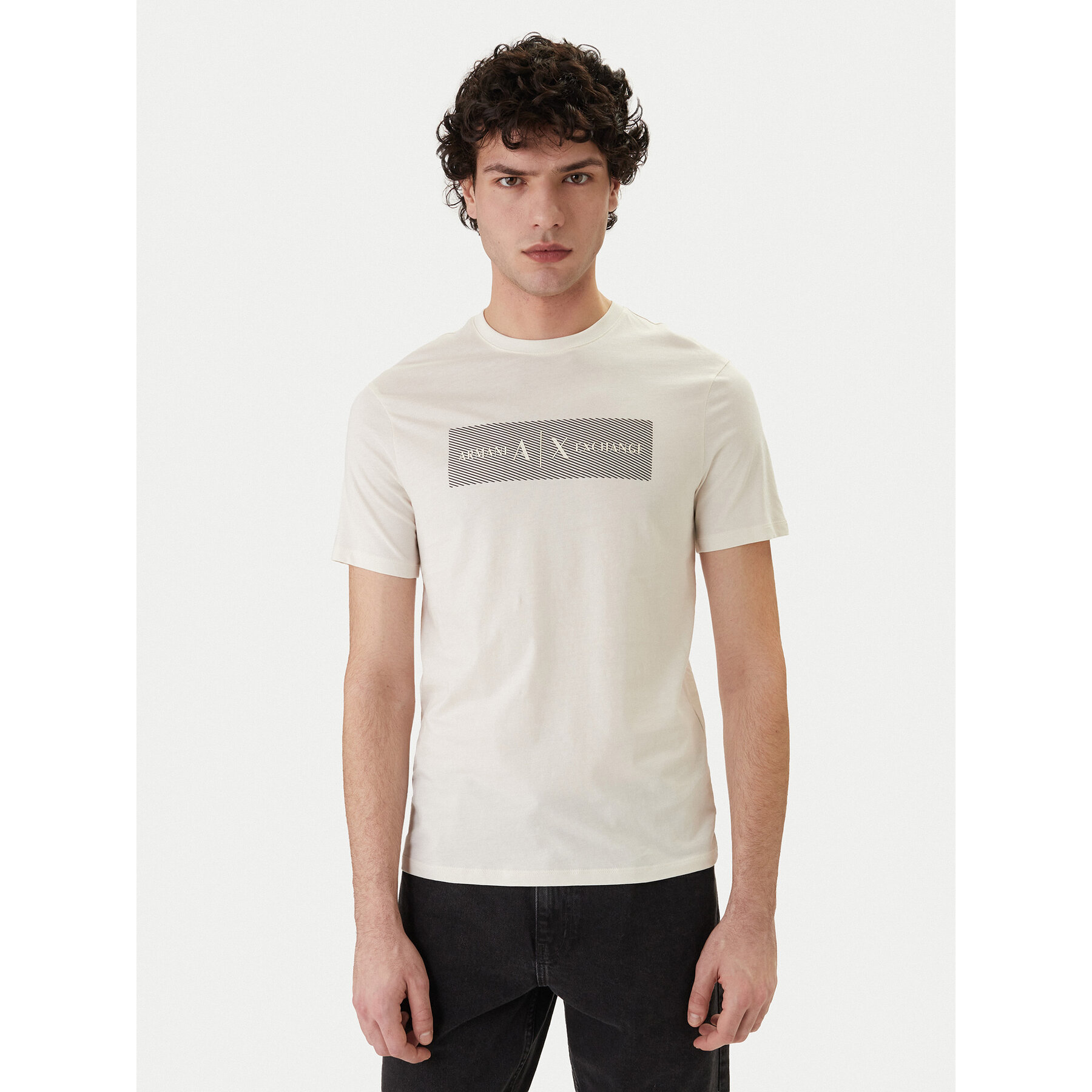 Armani Exchange T-shirt XM002472 AF10356 U1074 Écru Slim Fit