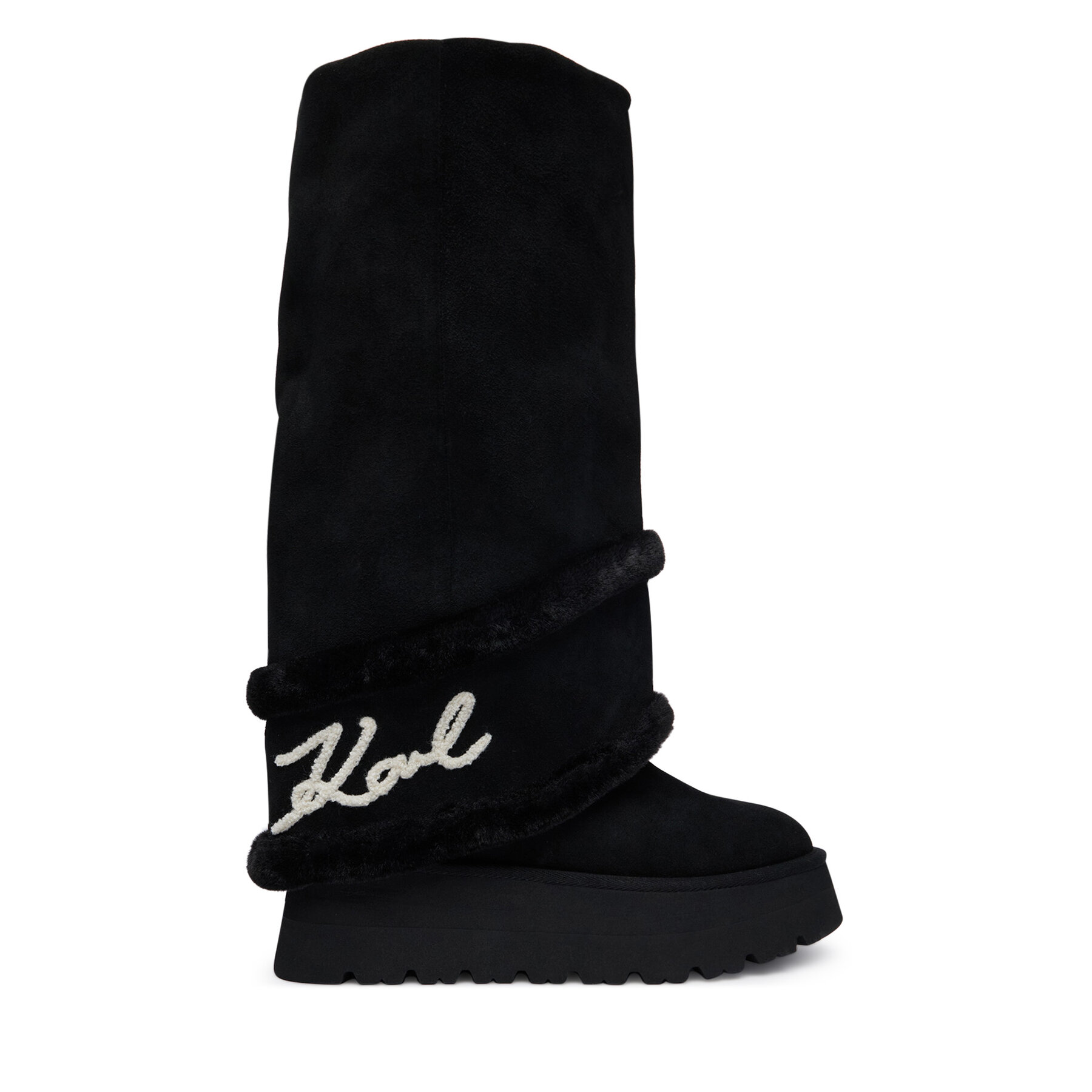 Ботуши KARL LAGERFELD Skylar KL48672 Черен