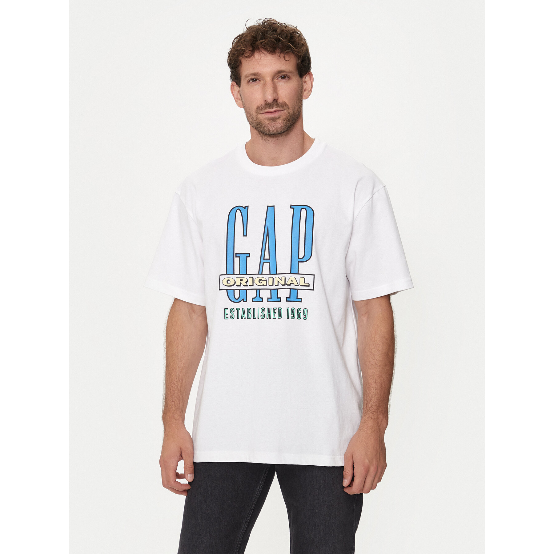 Gap T-Shirt 664006-01 Λευκό Regular Fit