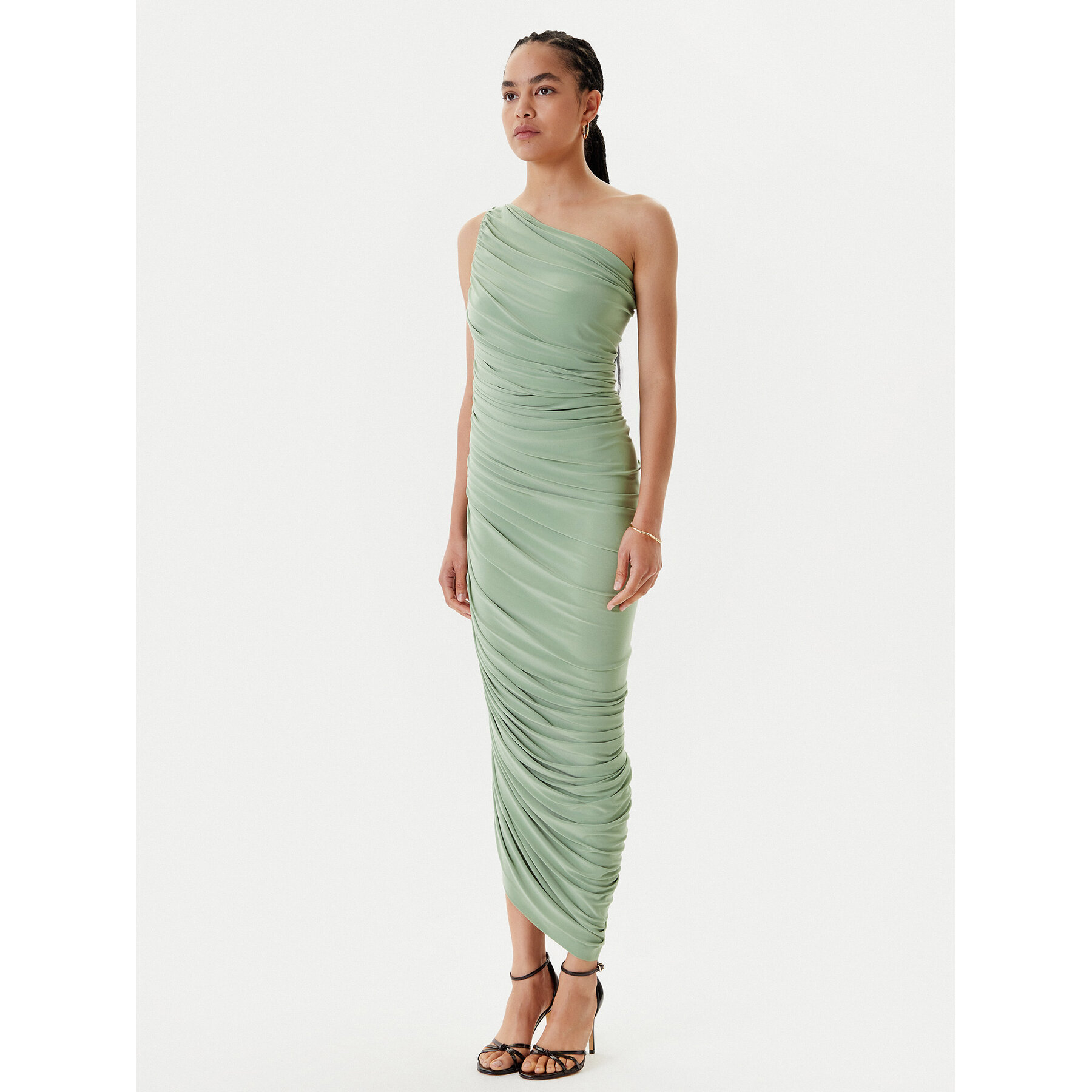 NORMA KAMALI Coctailkleid KK1253PL287835 Grün Slim Fit
