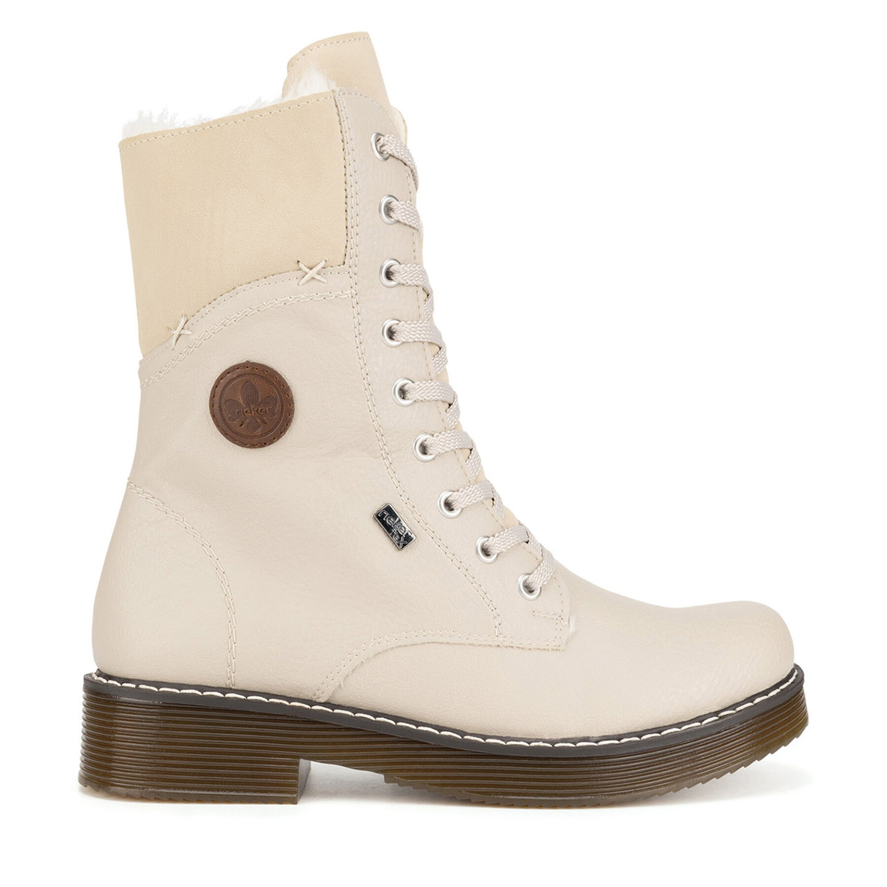 Šnurovacia obuv Rieker 70048-60 Béžová