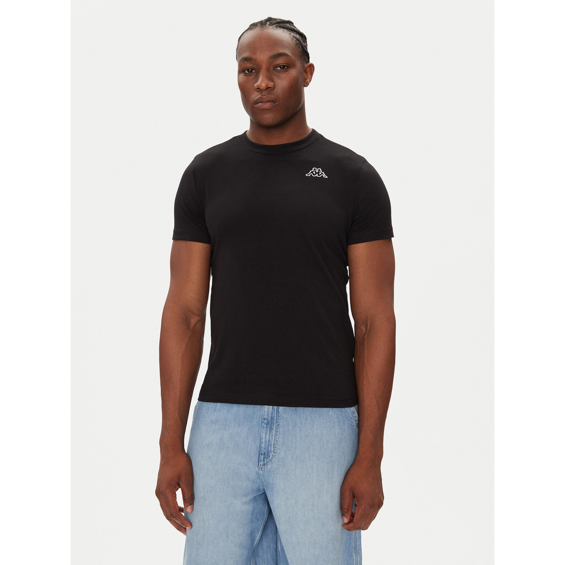 Kappa T-Shirt Logo Korpo Cafers 304J150 Μαύρο Slim Fit