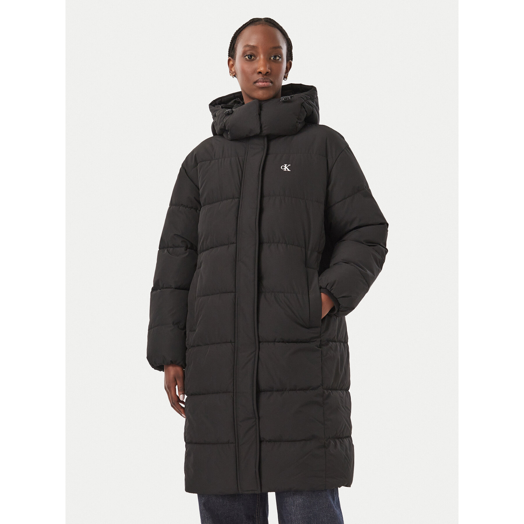 Calvin Klein Jeans Winterjacke Matte LV047H505G Schwarz Relaxed Fit