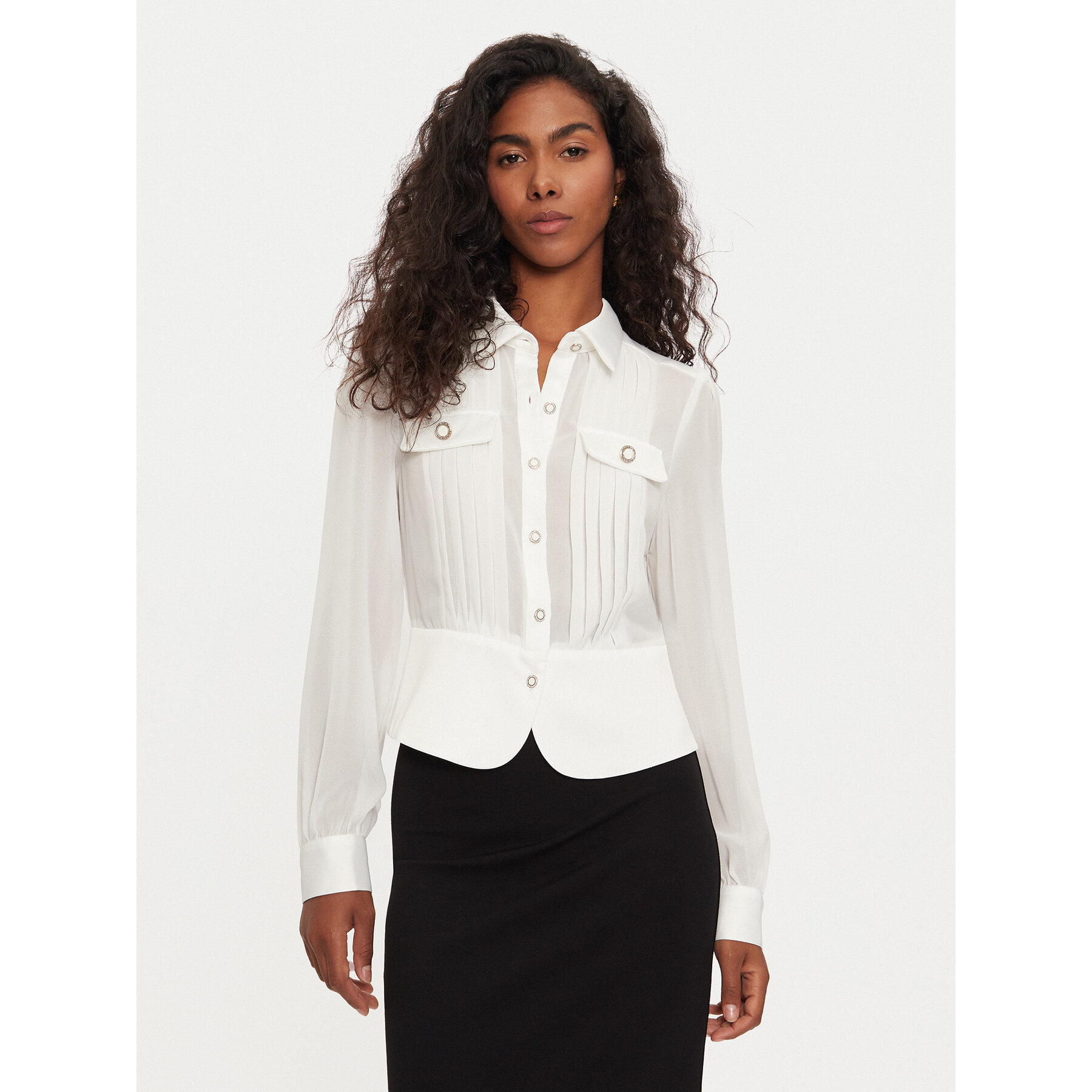 Morgan Hemd 232-CLOCLO Weiß Regular Fit