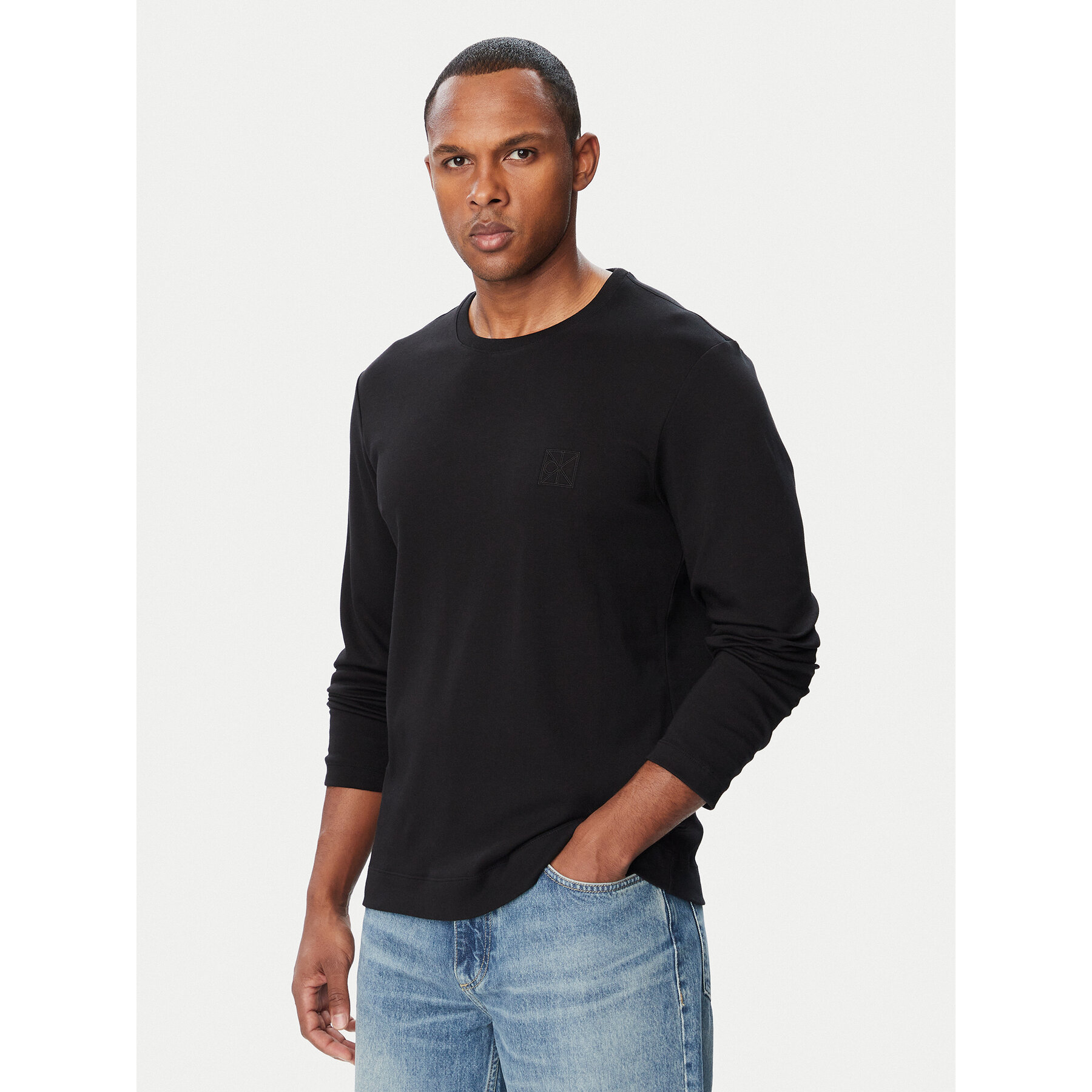 Calvin Klein Longsleeve LV04LH808G Schwarz Slim Fit