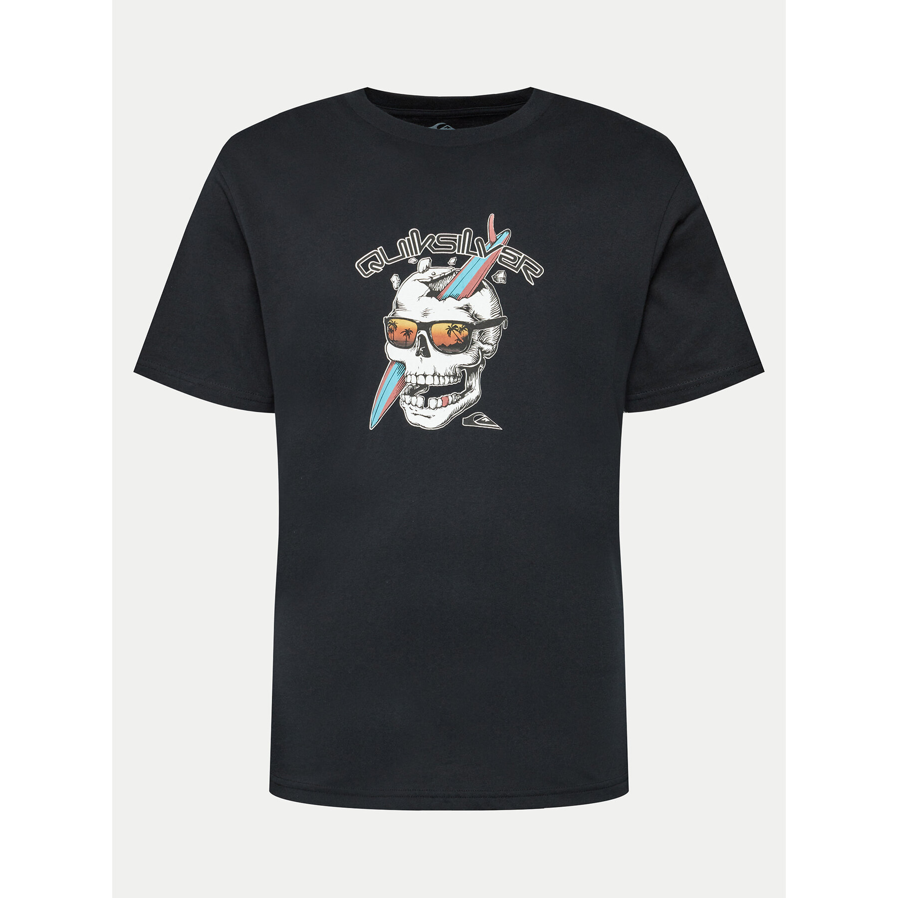 Quiksilver Póló One Last Surf EQYZT07674 Fekete Regular Fit