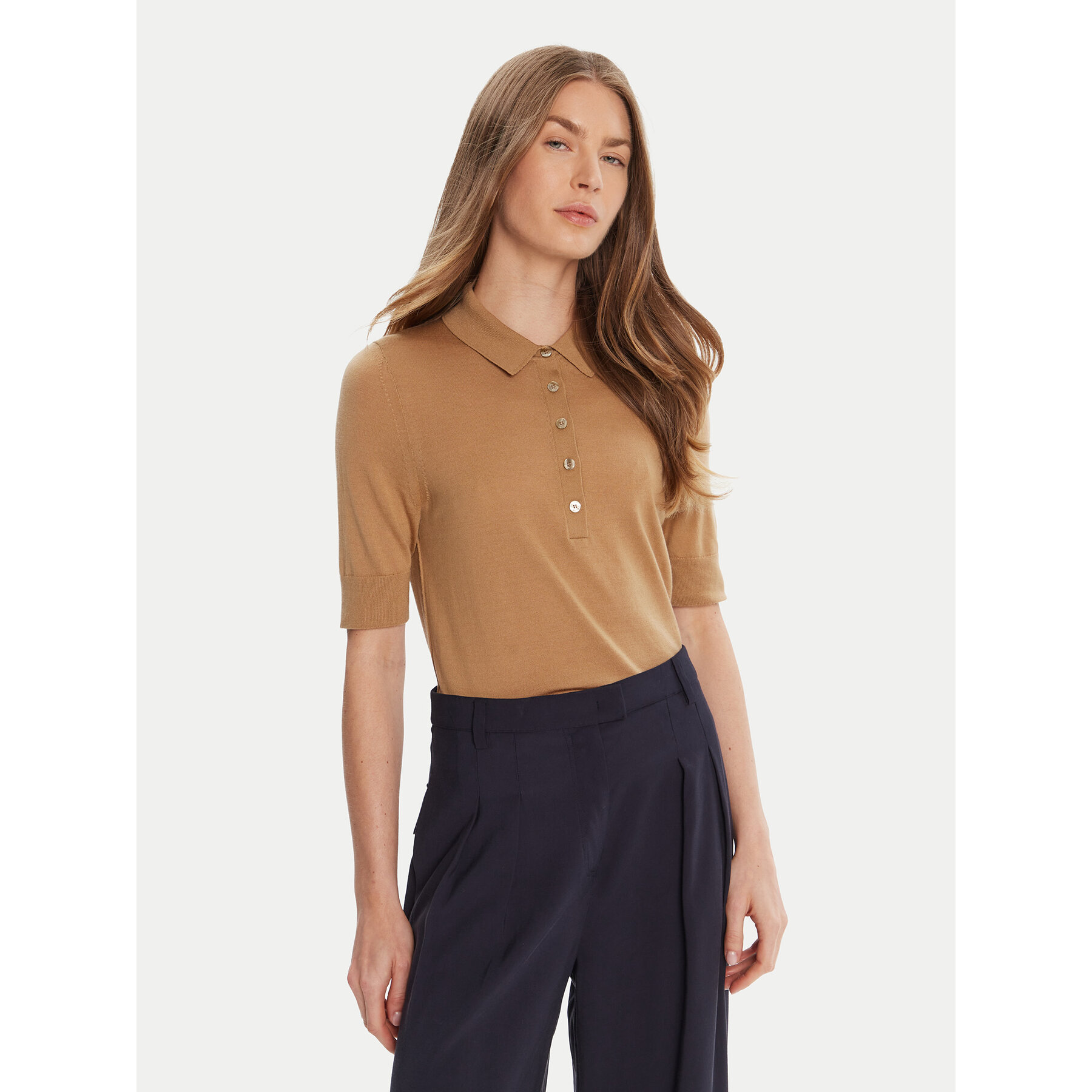 BOSS Polo majica Fidenka 50545015 Bež Regular Fit