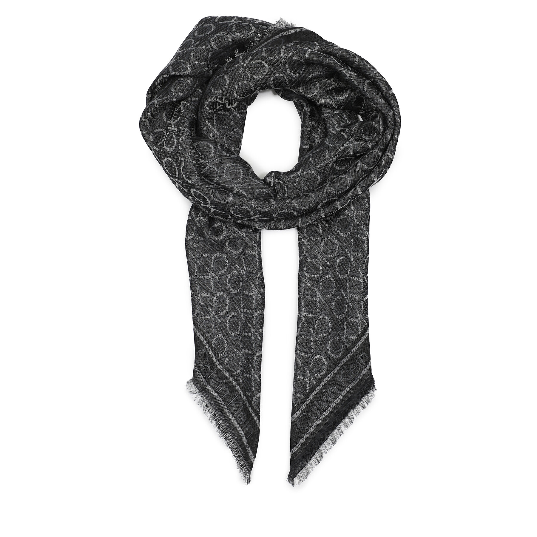 Eșarfă Calvin Klein Monogram K60K608779 Negru