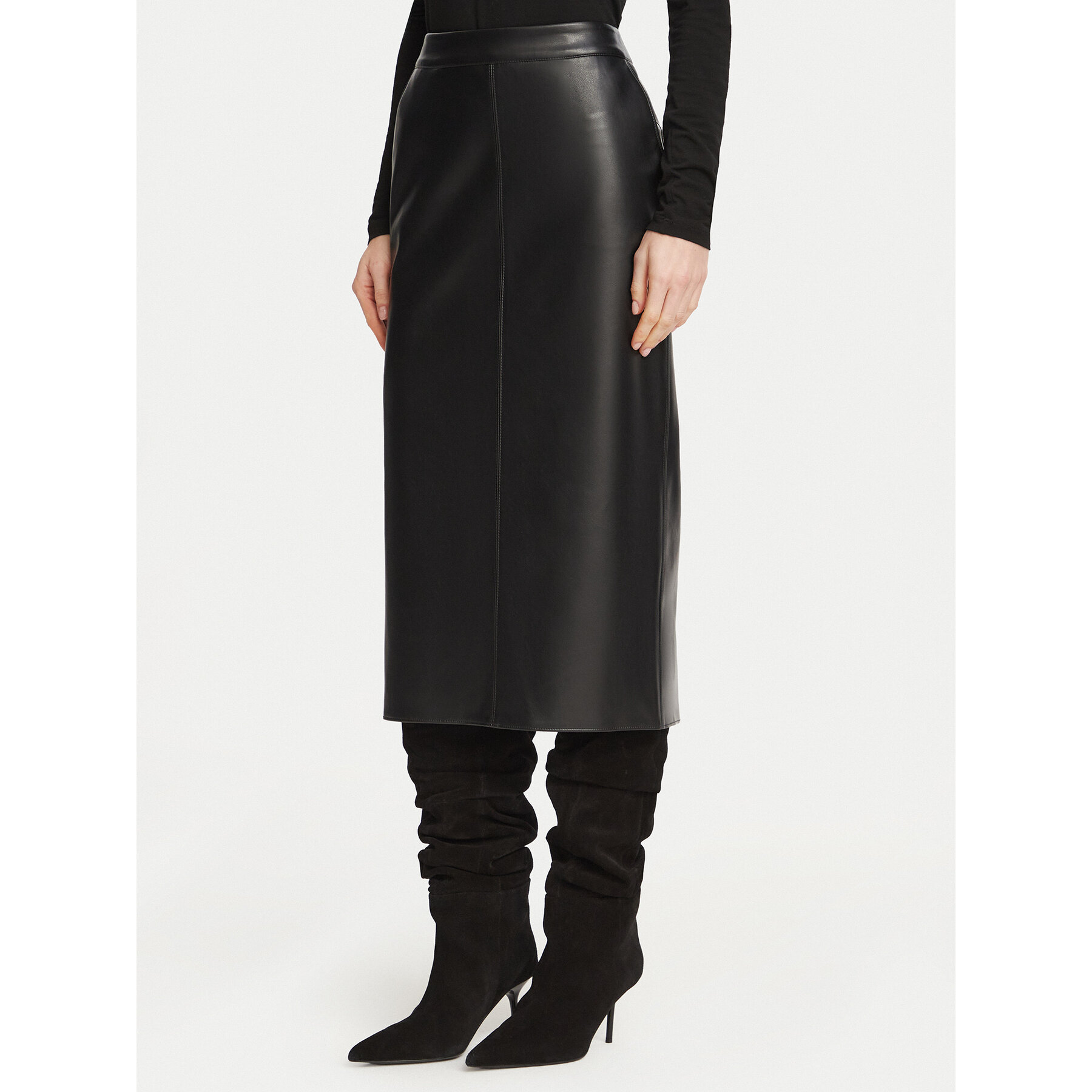 Marella Rock aus Kunstleder 2623776022200 Schwarz Regular Fit