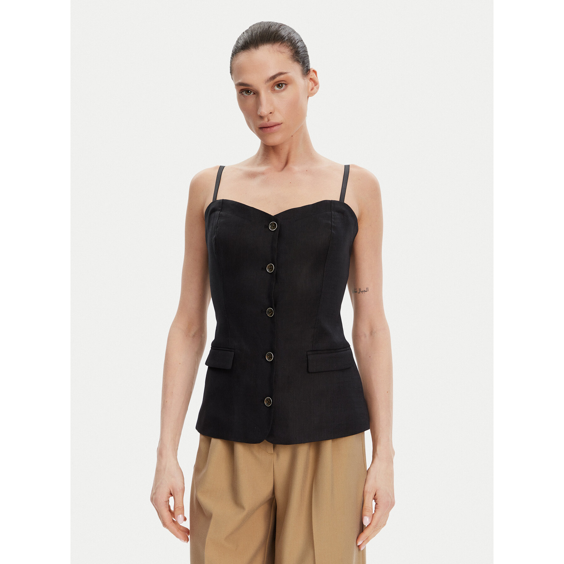 Guess Top W5GH0L WH5L2 Nero Regular Fit