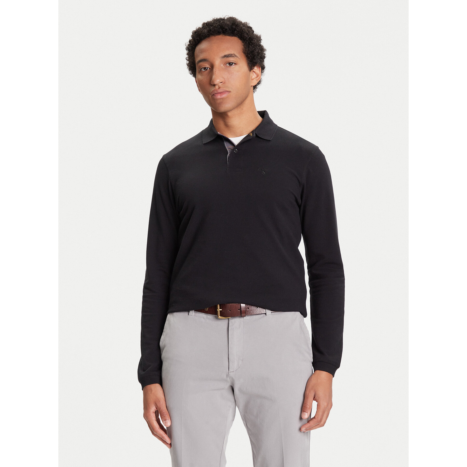 Barbour Poloshirt Tartan MML0705BK31 Schwarz Regular Fit