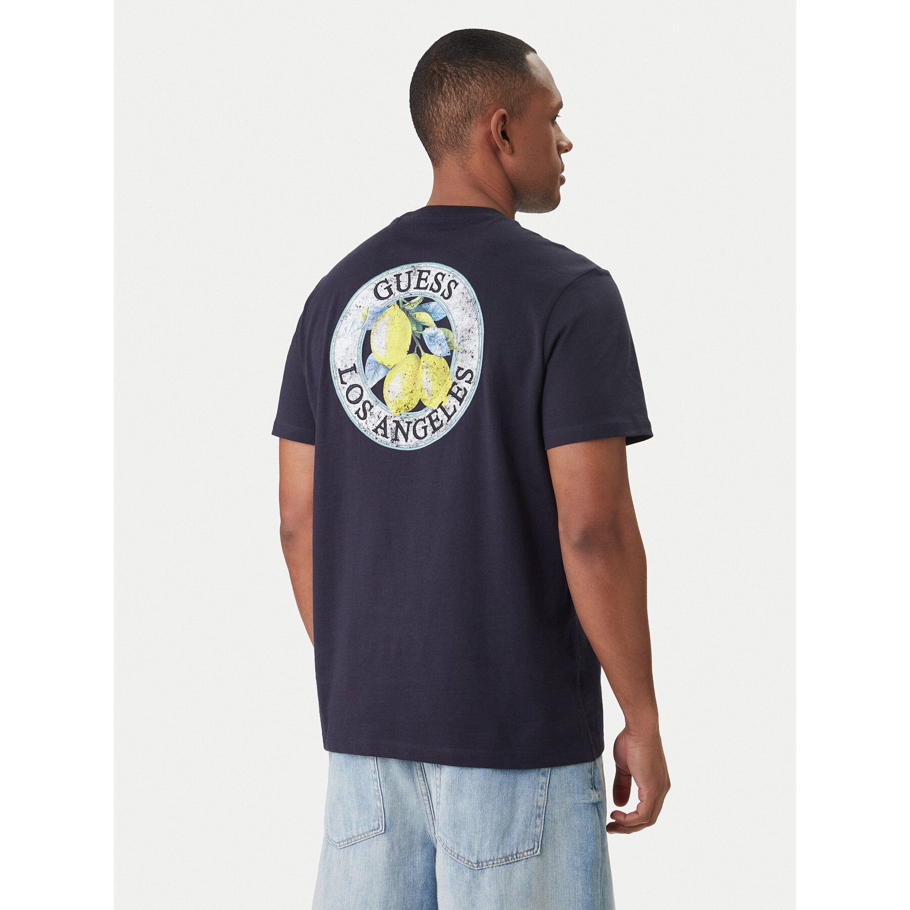 Guess T-Shirt M6GI19 K3051 Dunkelblau Reglan Fit