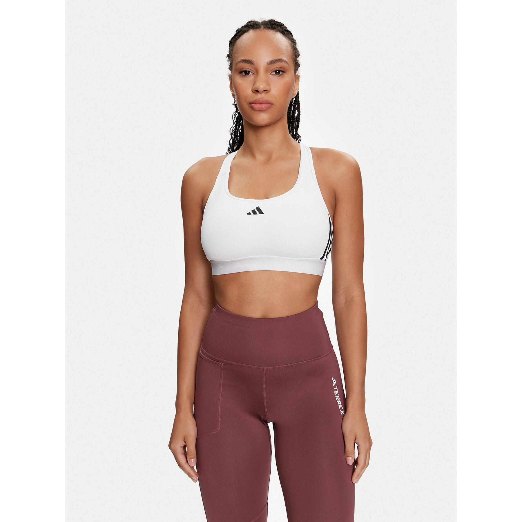 adidas Reggiseno sportivo Powerreact Training IQ3352 Bianco