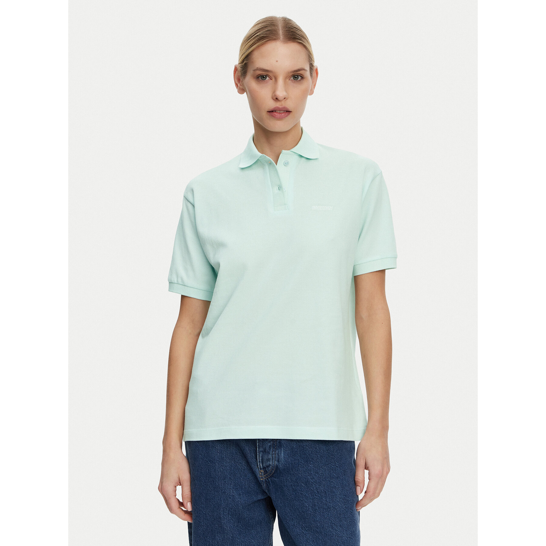 2NDDAY Polo majica Aralena 2252248329 Modra Loose Fit