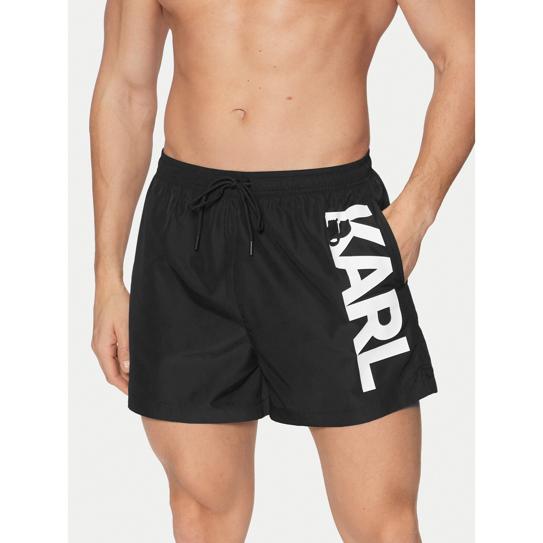 KARL LAGERFELD Badeshorts A1M46013 Schwarz Regular Fit