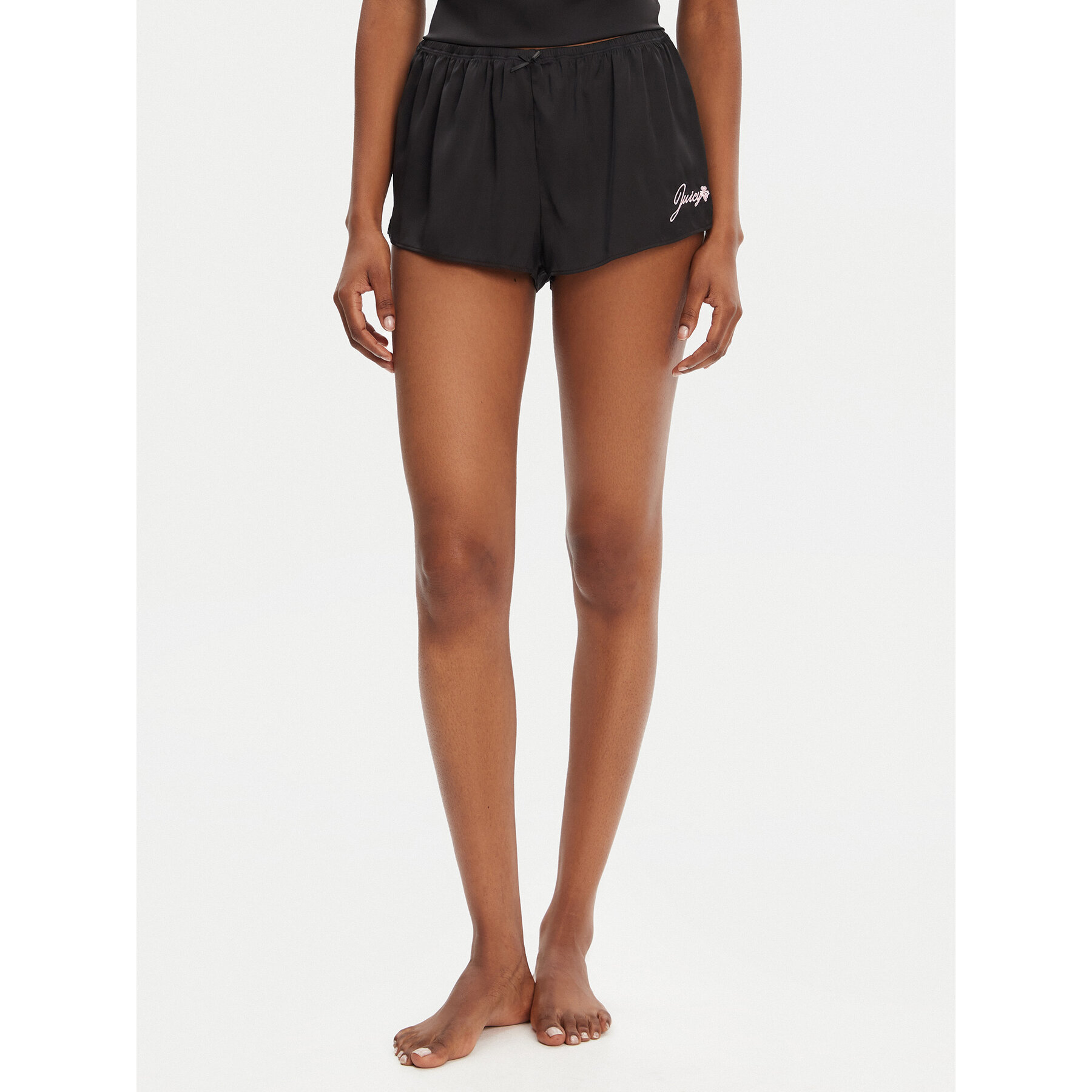 Juicy Couture Rövid pizsama nadrág JCLHS125512 Fekete Regular Fit