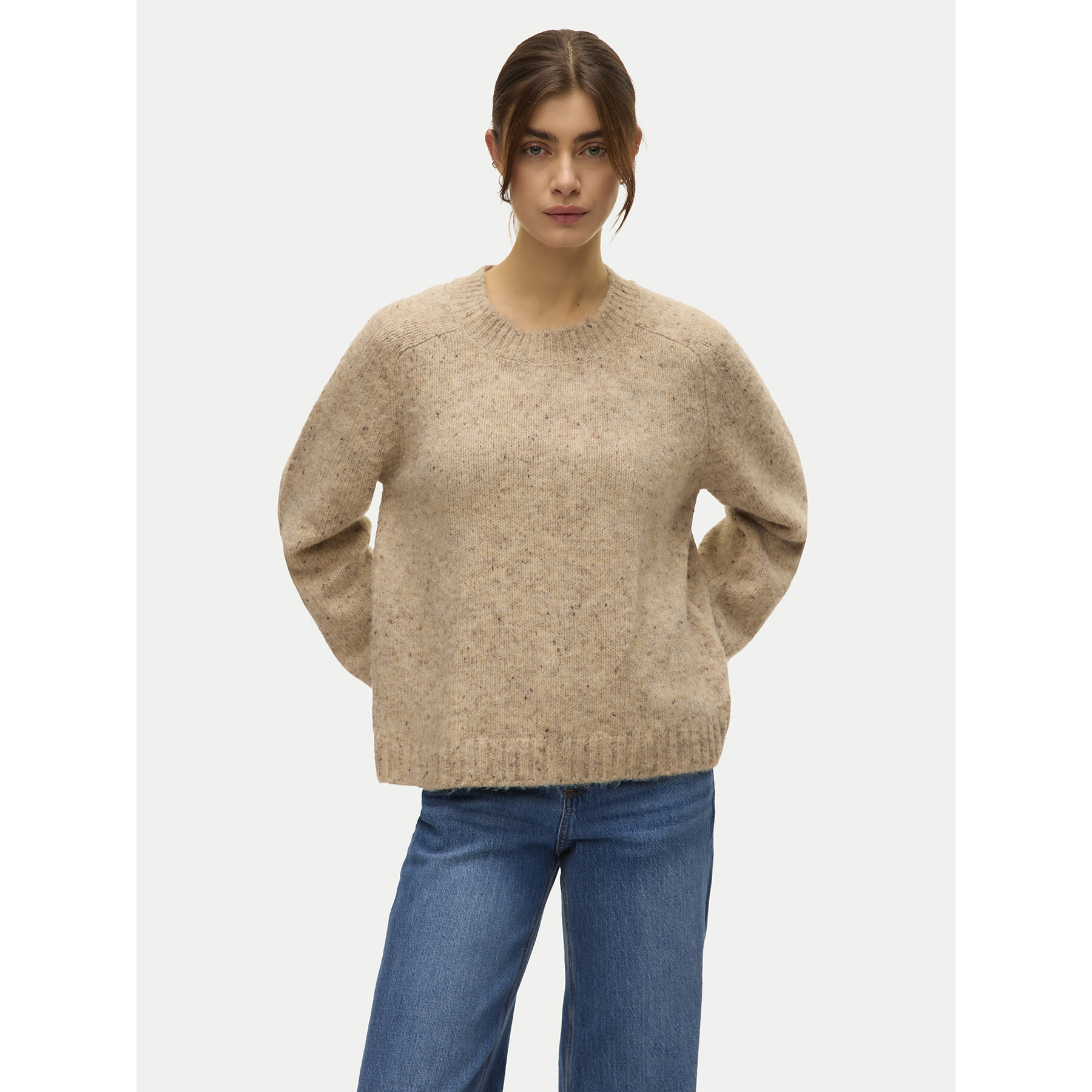 Vero Moda Pullover Ingrid 10331365 Beige Regular Fit