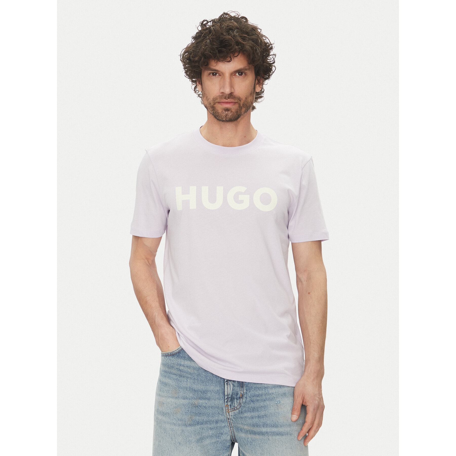 HUGO T-shirt Dulivio 50467556 Viola Regular Fit