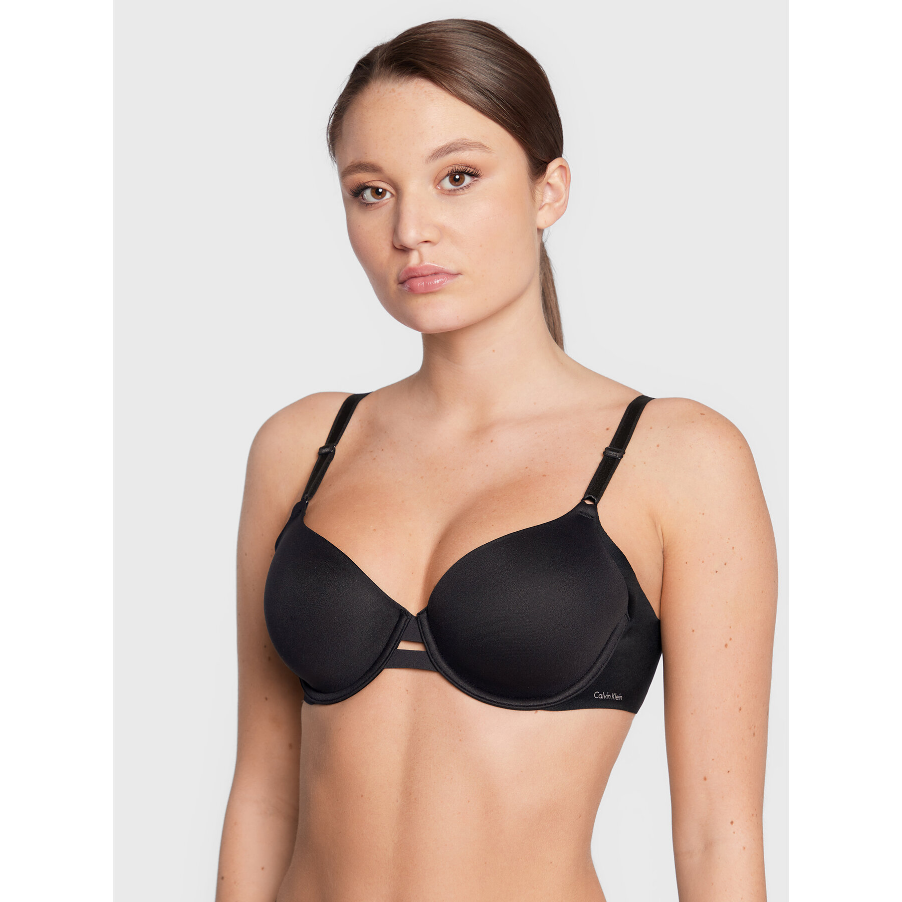 Calvin Klein Underwear Varrat nélküli melltartó 000QF1184E Fekete