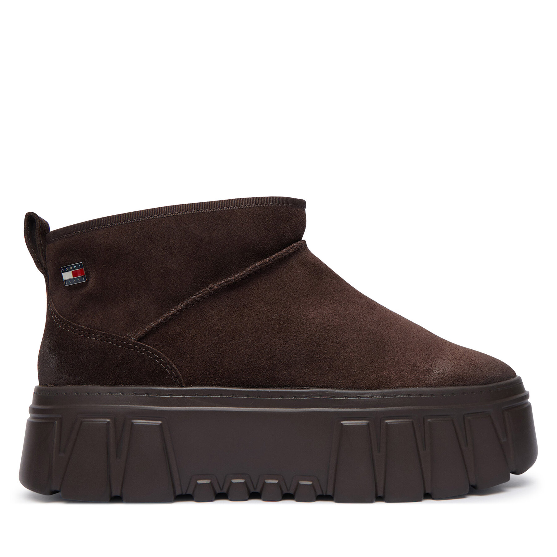 Cizme de zăpadă Tommy Jeans Tjw Suede Platform Boots Wl EN0EN03158 Maro