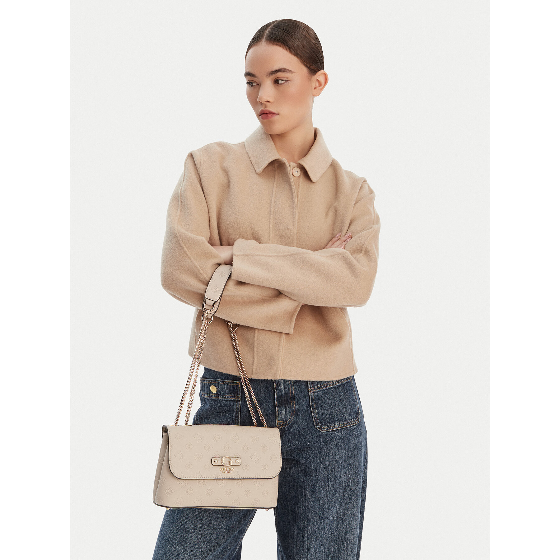 Geantă Guess Dita HWPD76 02210 Bej