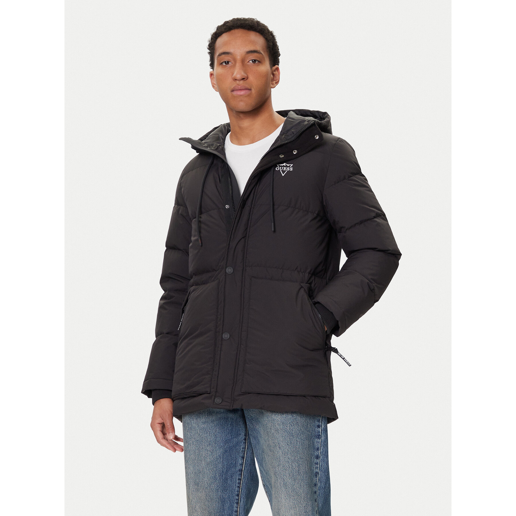 Guess Daunenjacke M5BL0O W3282 Schwarz Regular Fit