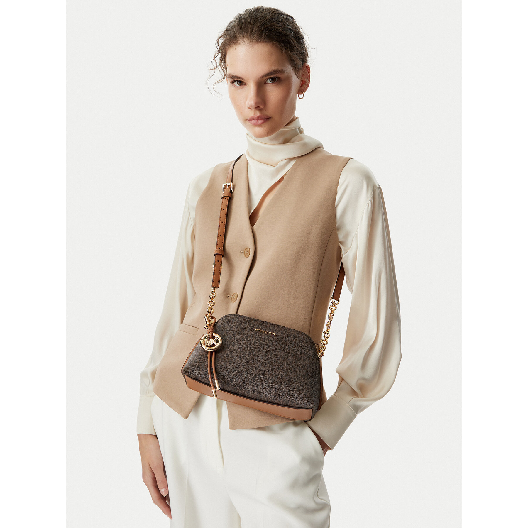 Geantă MICHAEL Michael Kors Freddie 32T6GX4C1B Maro închis