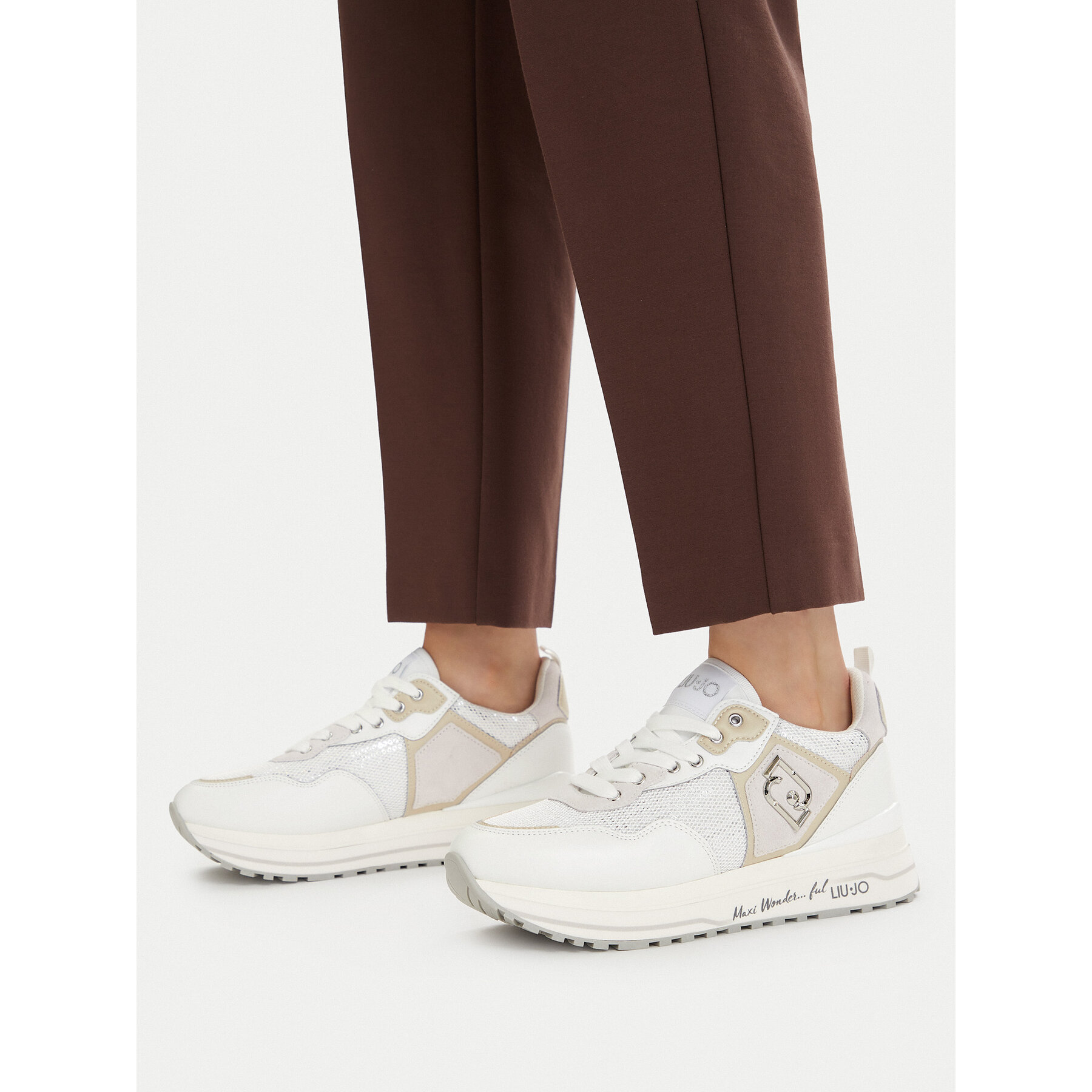Sneakers Liu Jo Maxi Wonder 01 BA6009 PX077 Alb