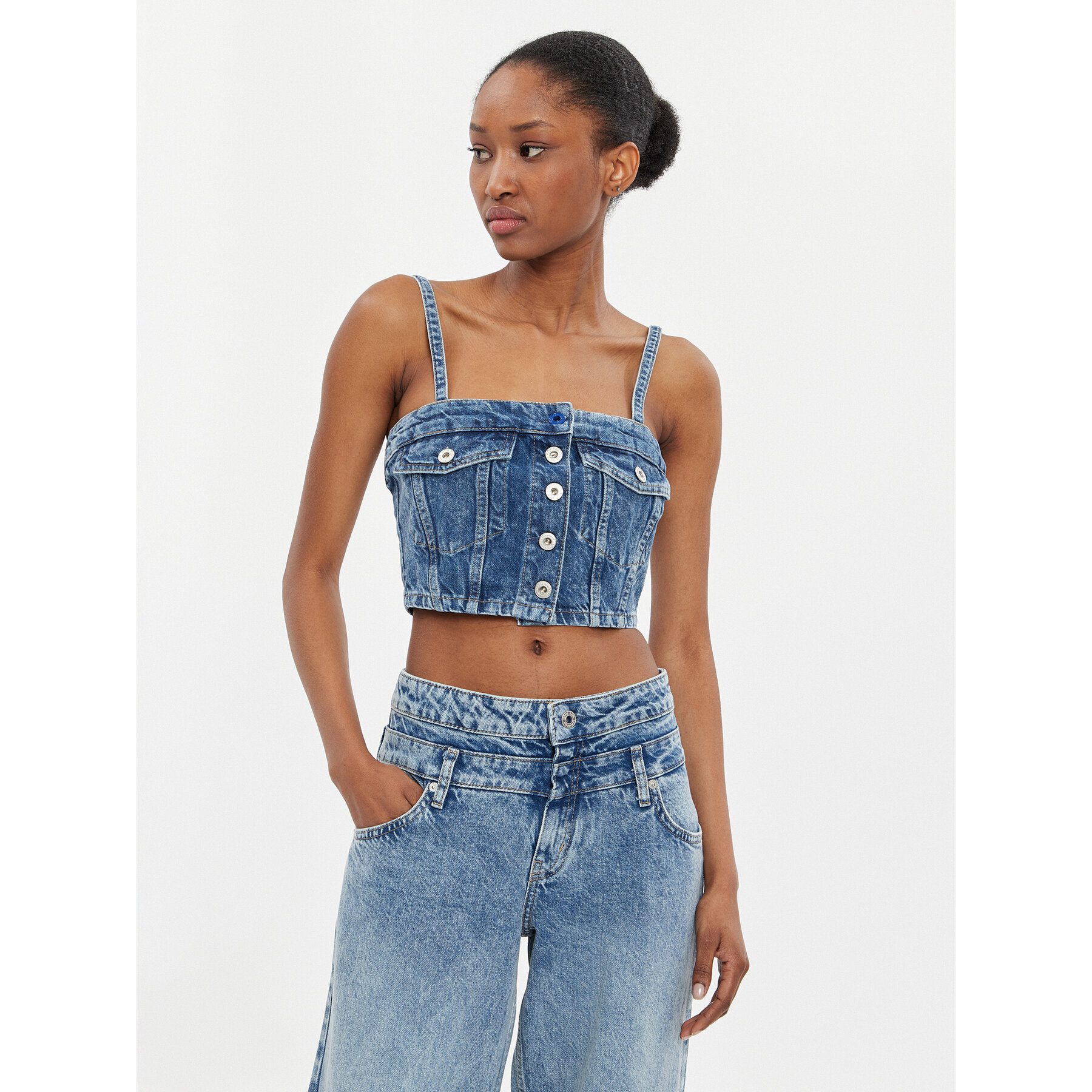 Karl Lagerfeld Jeans Karl Lagerfeld Jeans Τοπ 241J1600 Μπλε Slim Fit