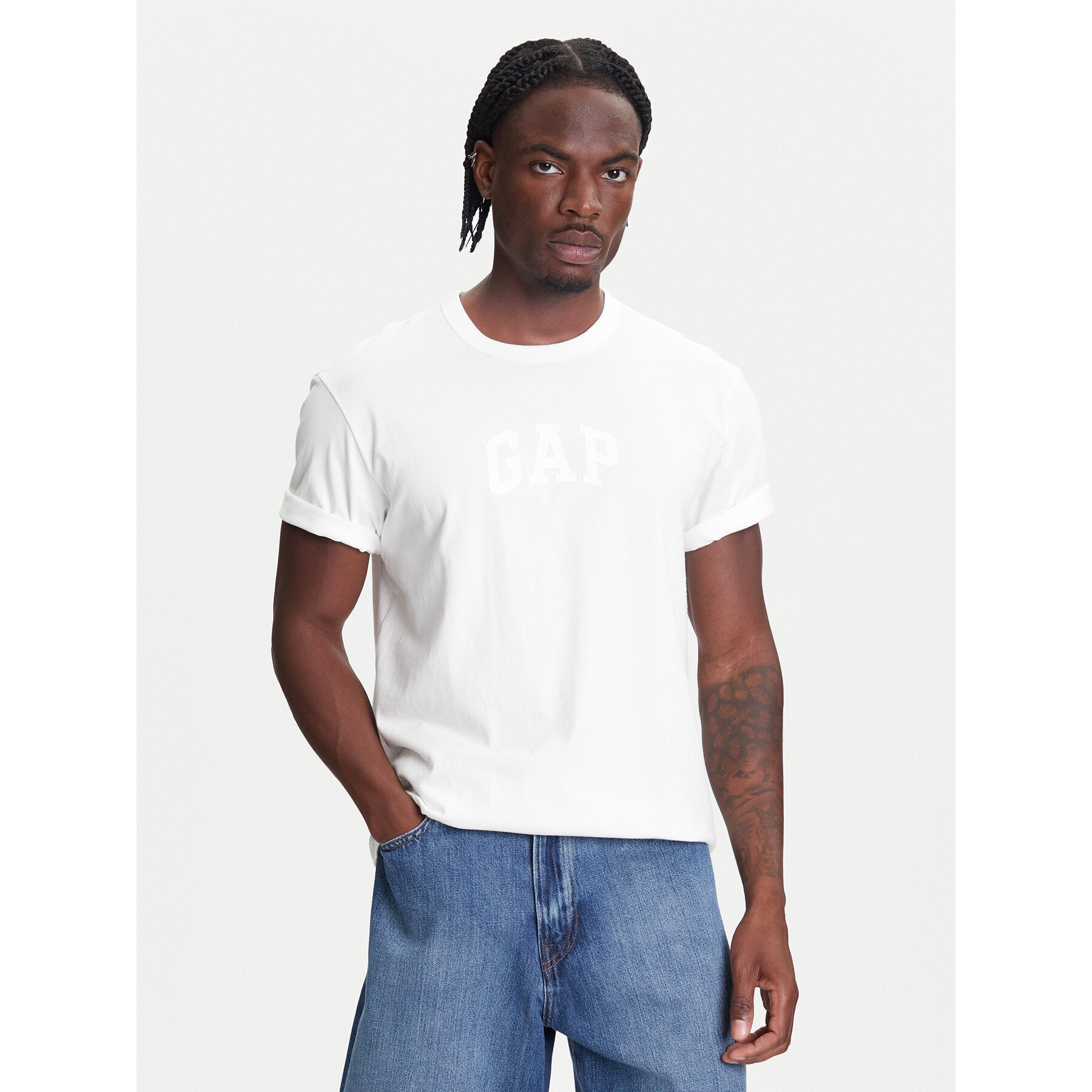 Gap Póló 782369-01 Fehér Regular Fit