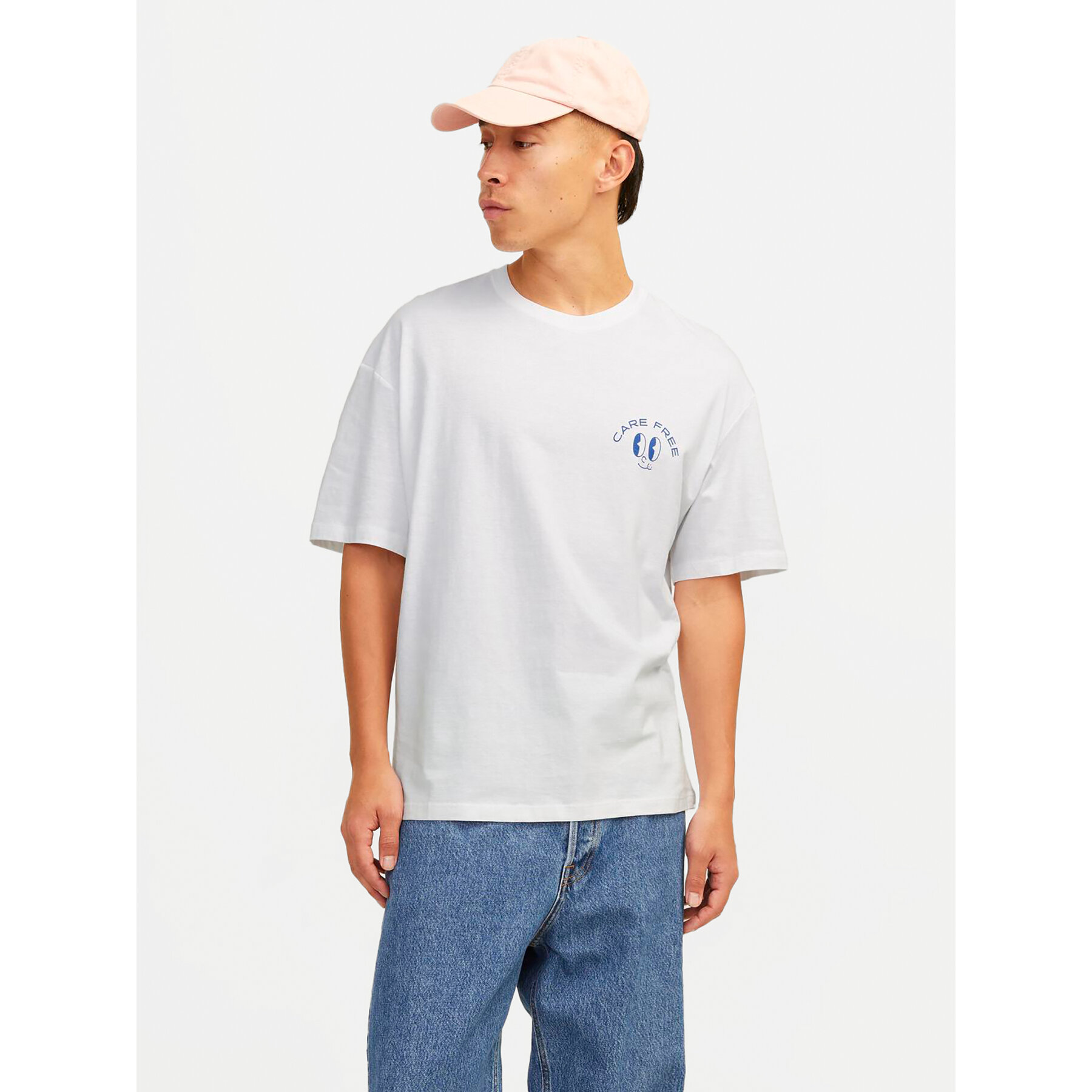 Jack & Jones T-shirt Jorfrutti 12256926 Bianco Wide Fit