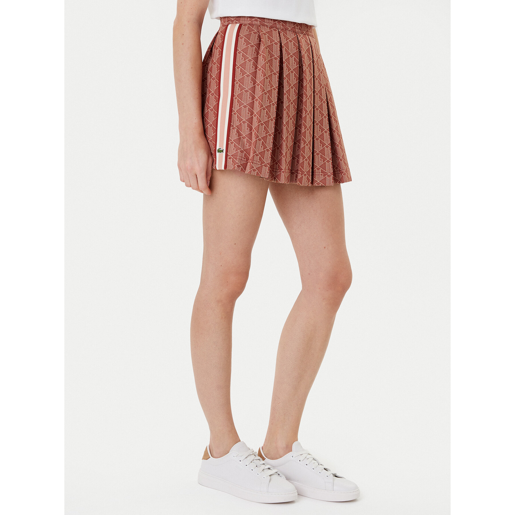 Lacoste Faltenrock JF0516 Braun Regular Fit