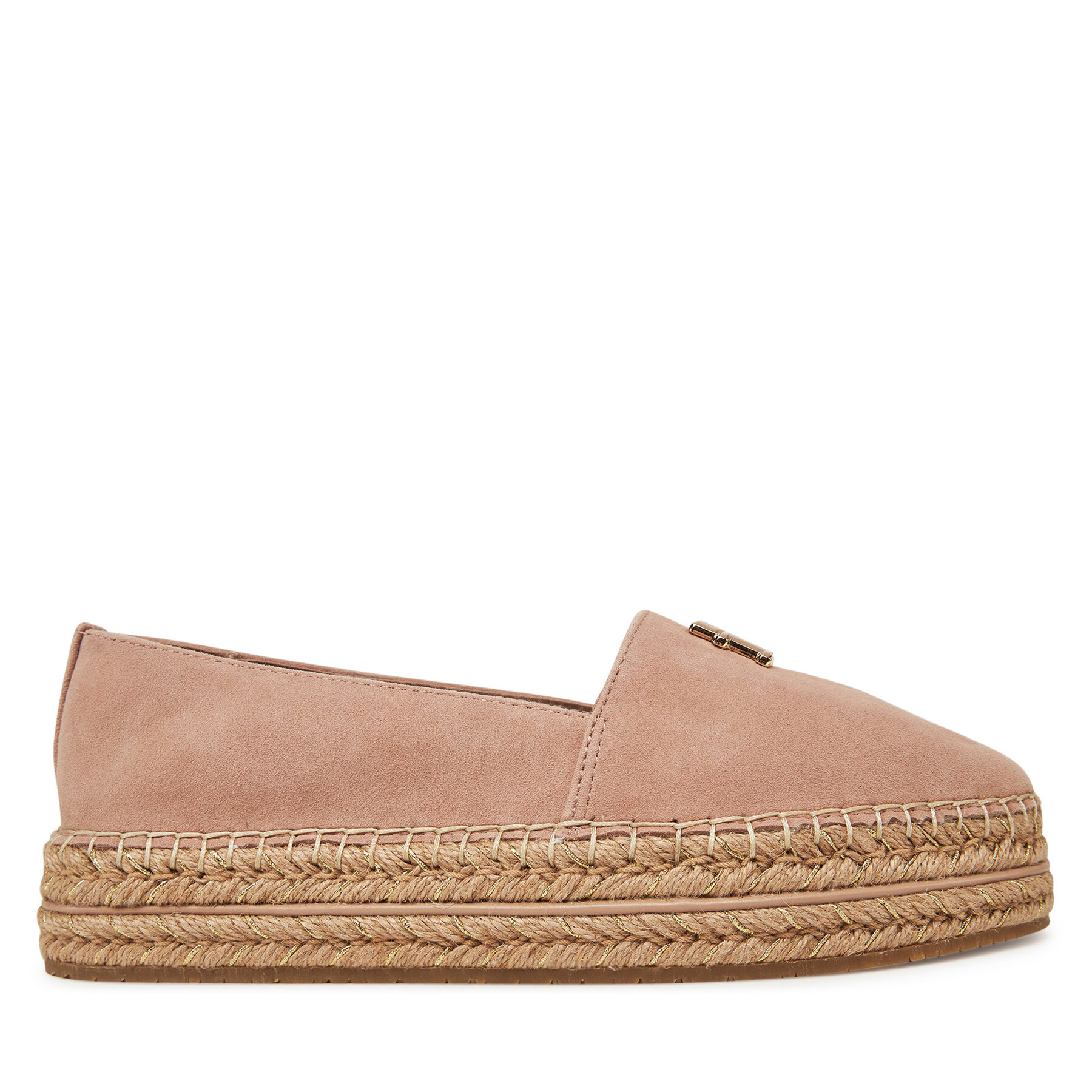 Tommy Hilfiger Dámske Espadrilky, Rozmer: 40, Béžová, Suede Platform Espadrille FW0FW08586