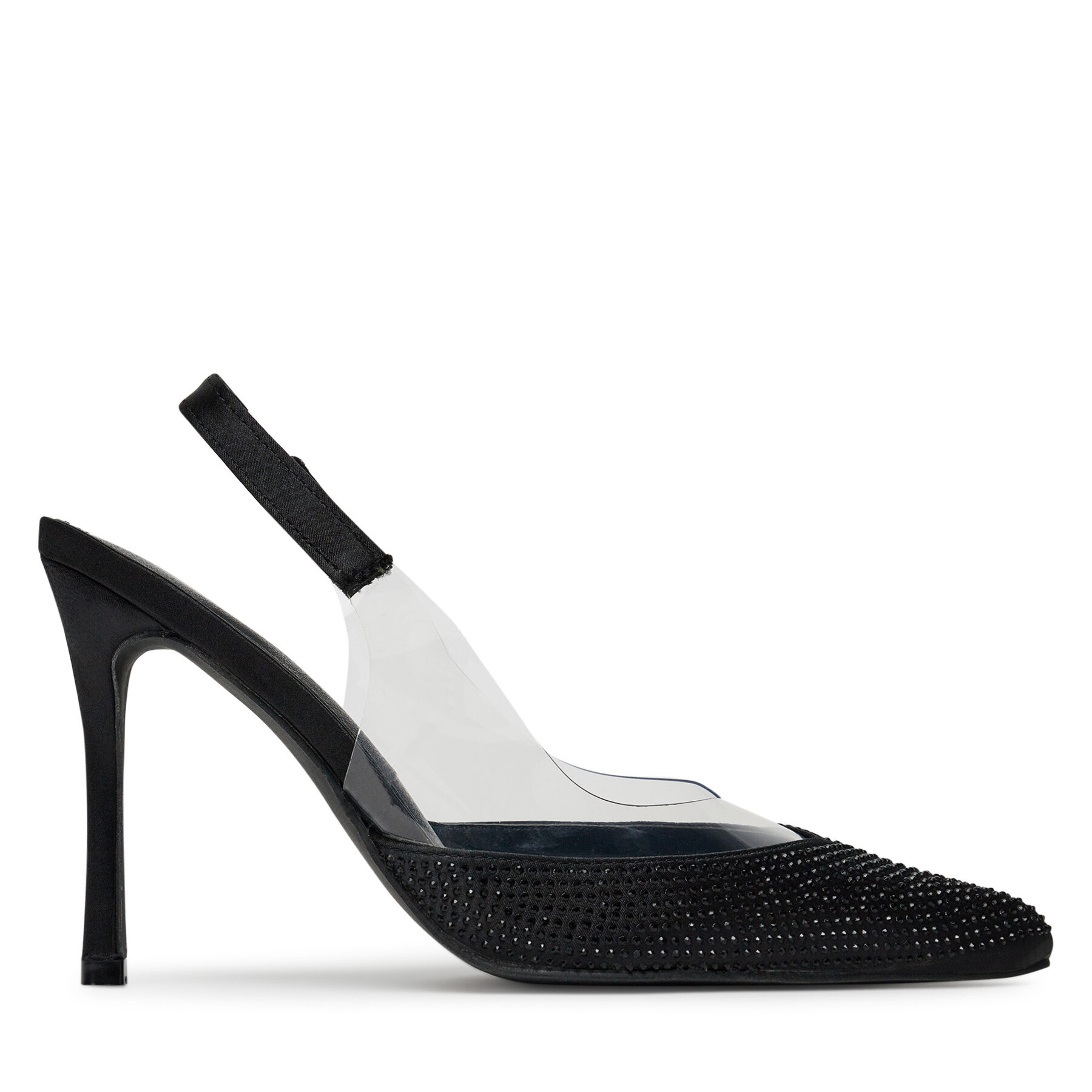 Pantofi cu toc subțire DeeZee Monica Black RU Negru