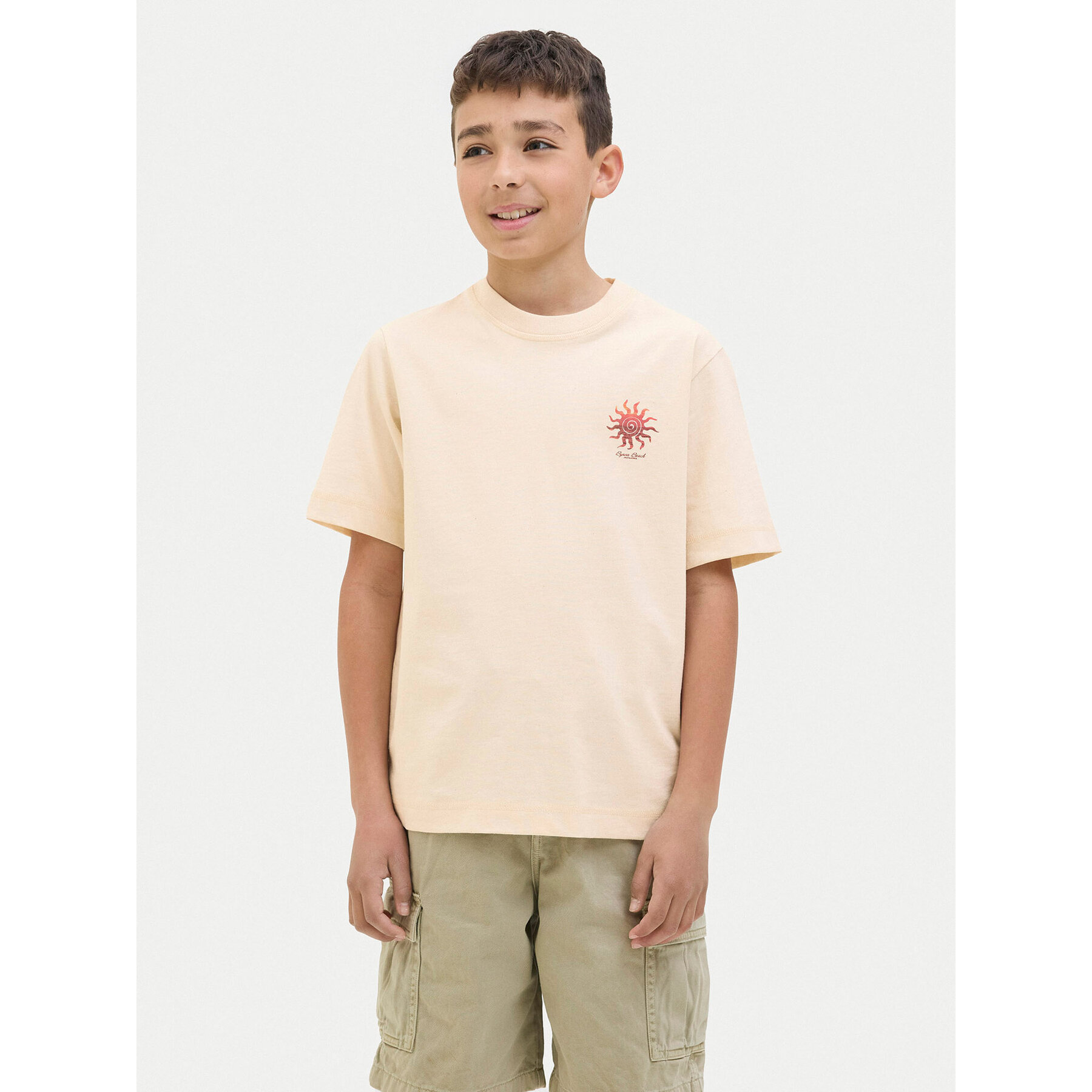 Jack&Jones Junior Jack&Jones Junior T-Shirt Canggu 12278649 Μπεζ Relaxed Fit