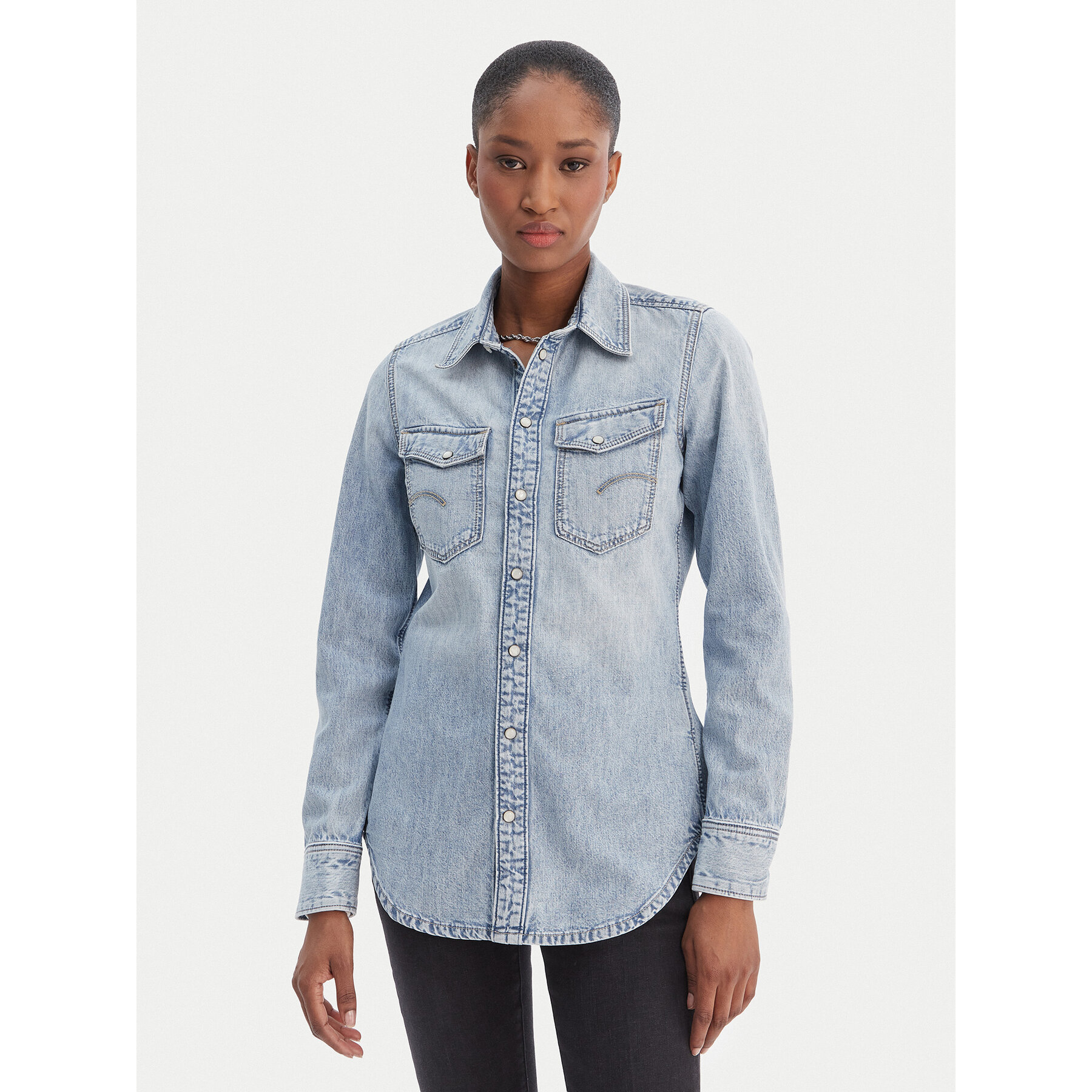 G-Star G-Star Raw Τζιν πουκάμισο D27714-D539 Μπλε Slim Fit