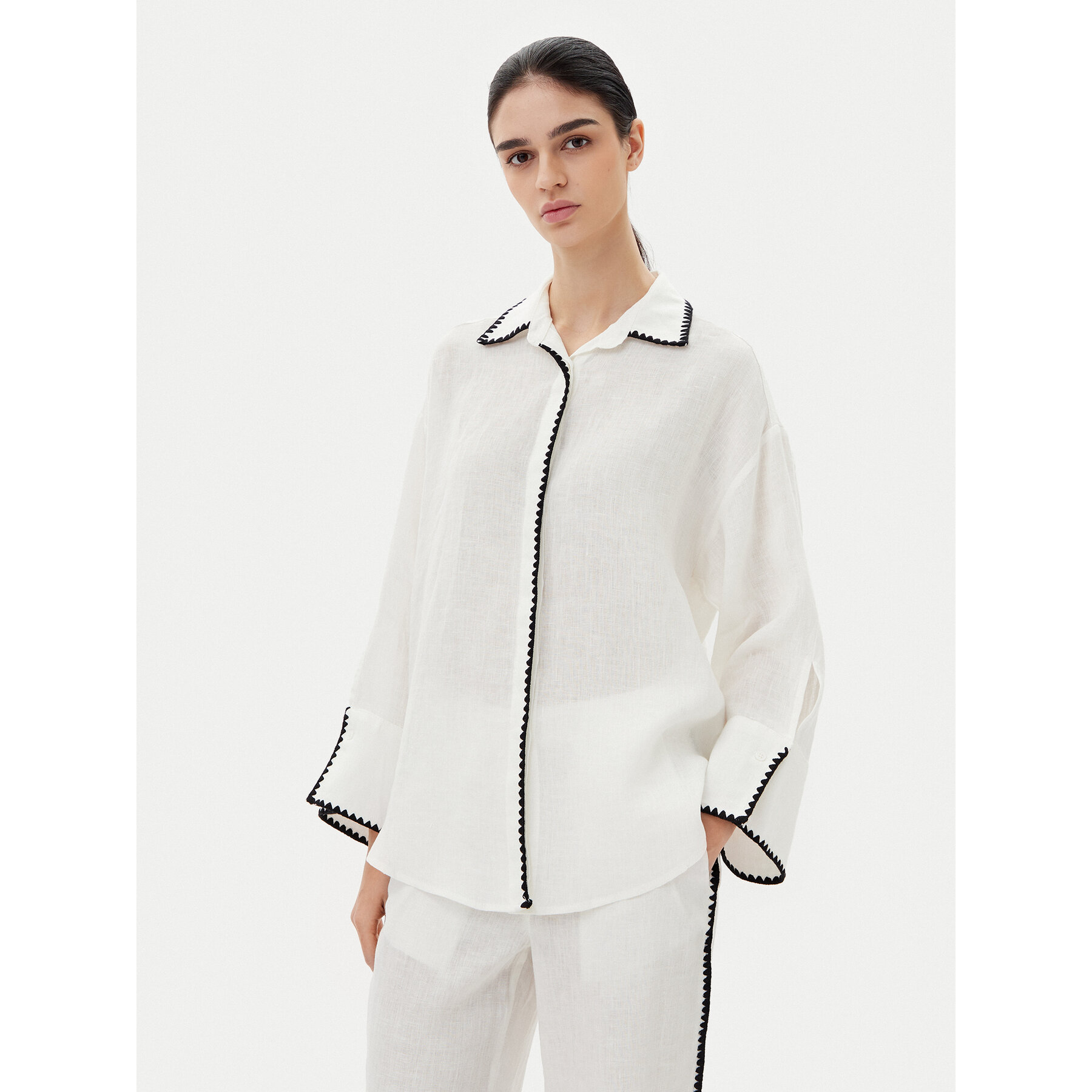 ICONA Hemd RP5LE003 Weiß Relaxed Fit