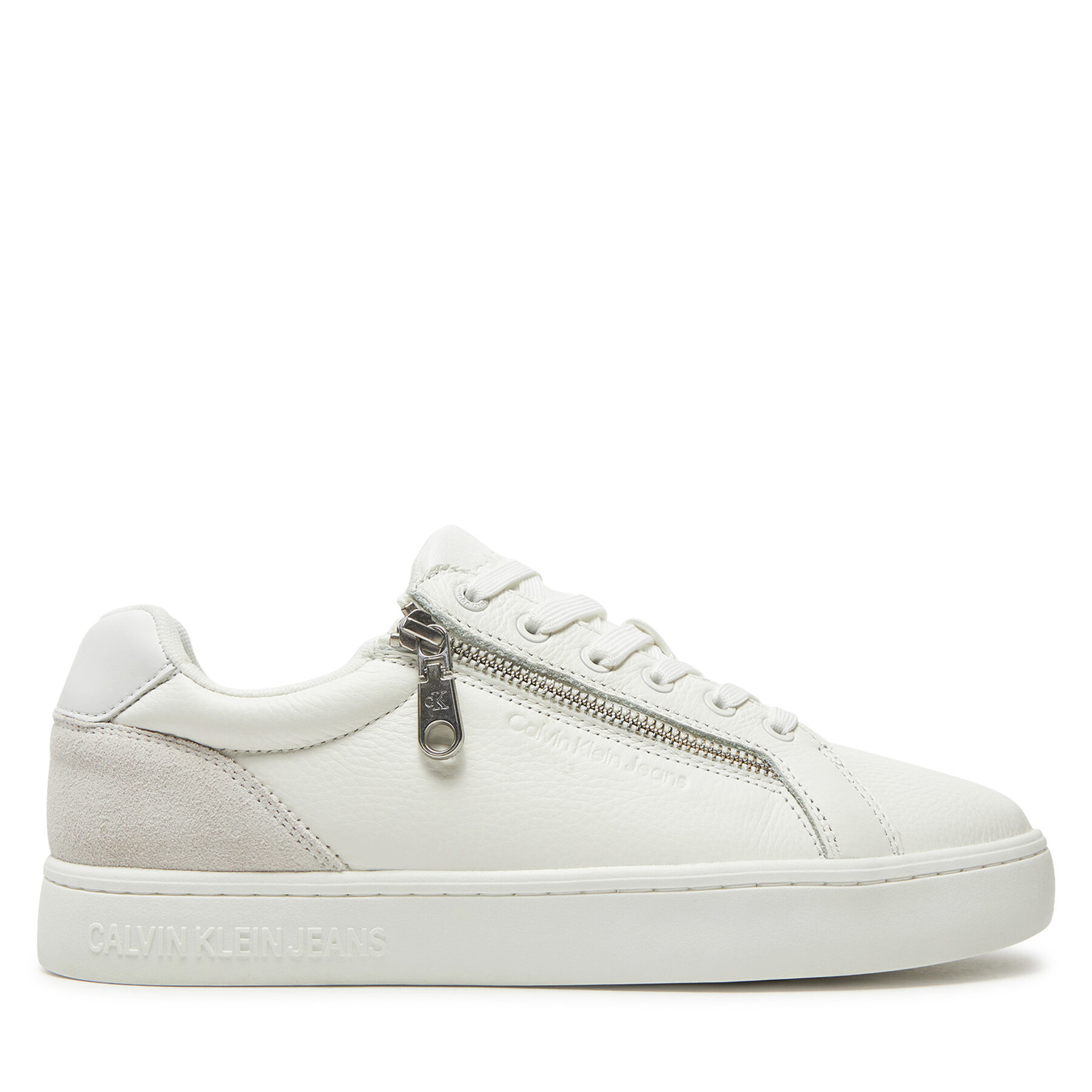 Sneakersy Calvin Klein Jeans Classic Cupsole Zip Low In YM0YM01254 Biela