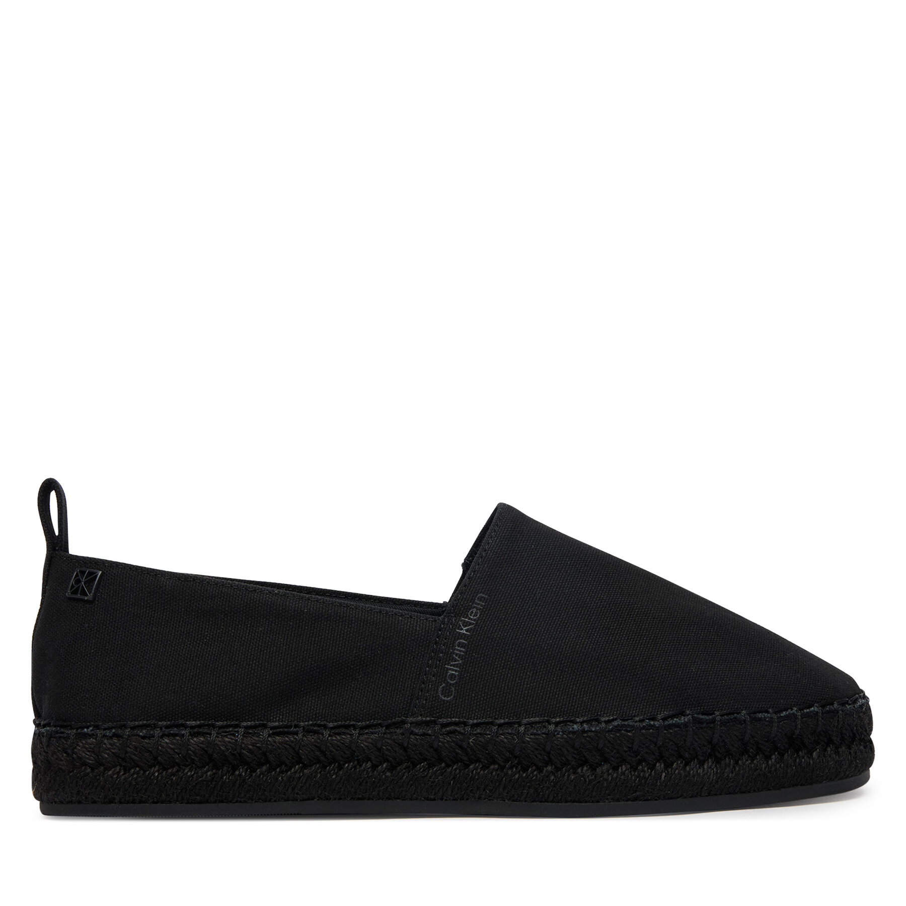 Espadrilky Calvin Klein Oblique Espadrille Canvas HW0HW02931 Čierna