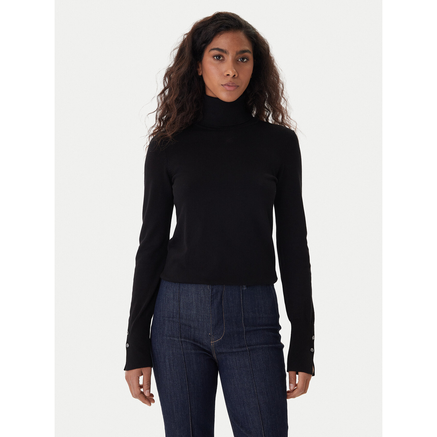 Guess Rollkragenpullover Paule W2BR53 Z2V62 Schwarz Slim Fit