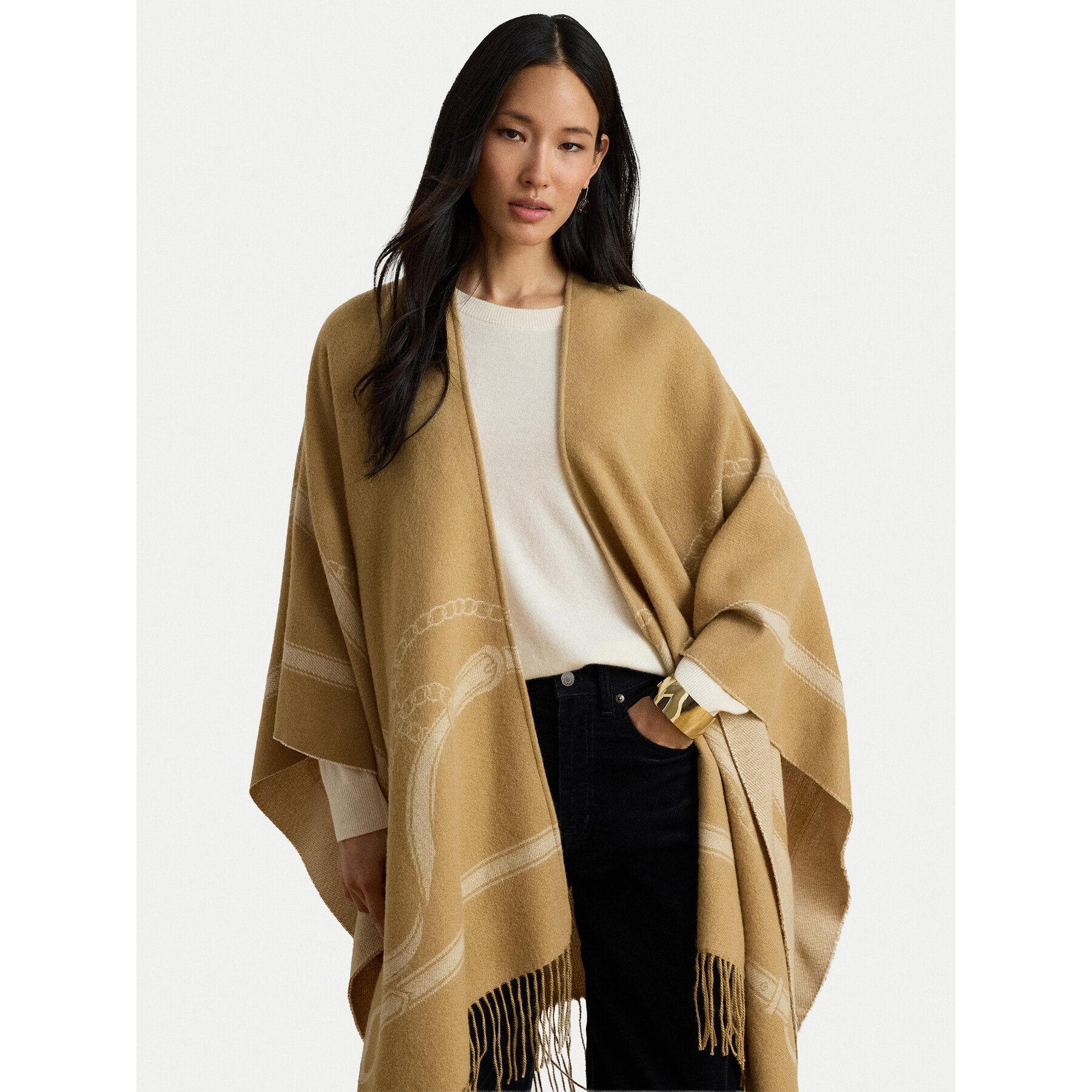 LAUREN RALPH LAUREN Poncho 454P23618002 Dunkelbeige