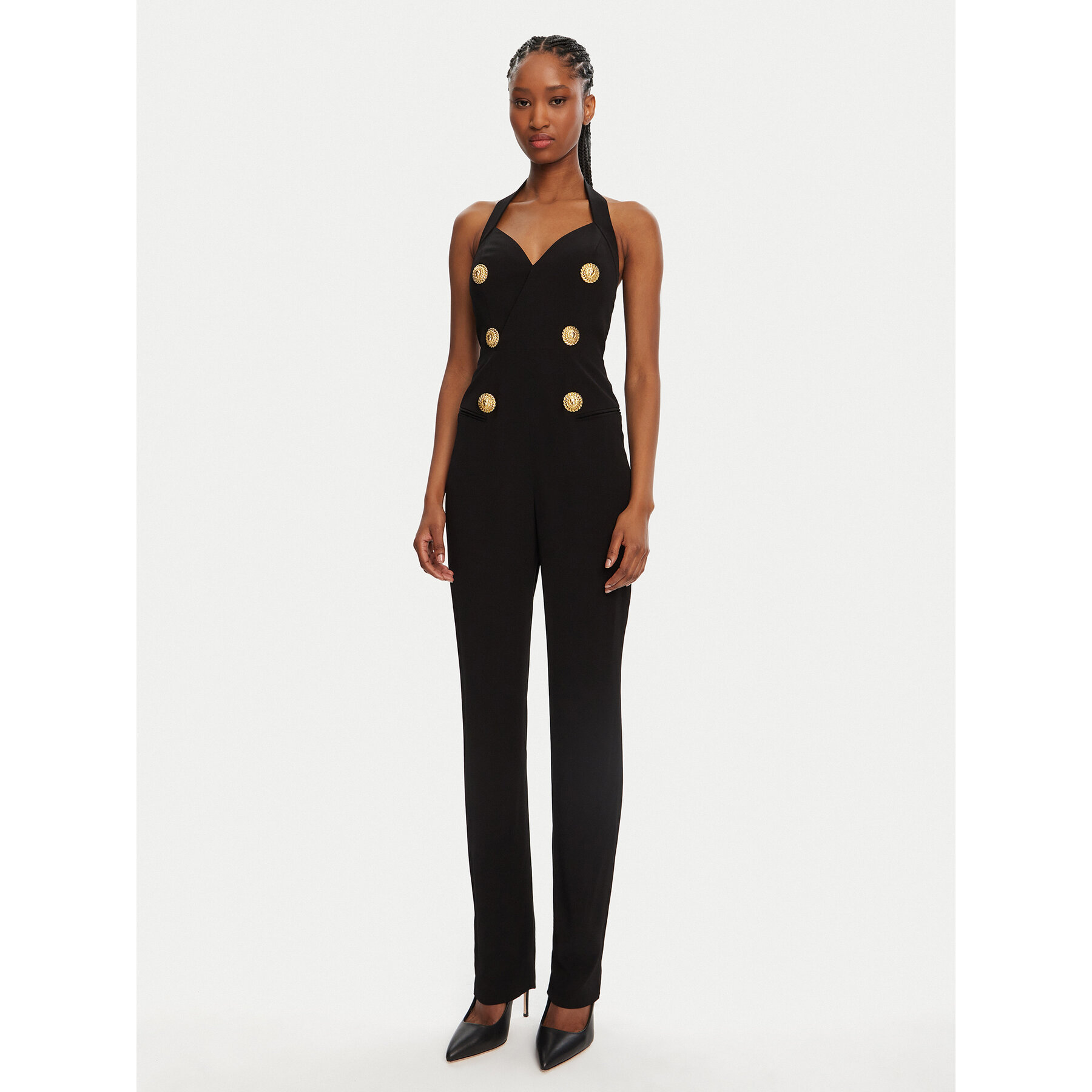 Balmain Jumpsuit DF1PW145VB00 Schwarz Regular Fit