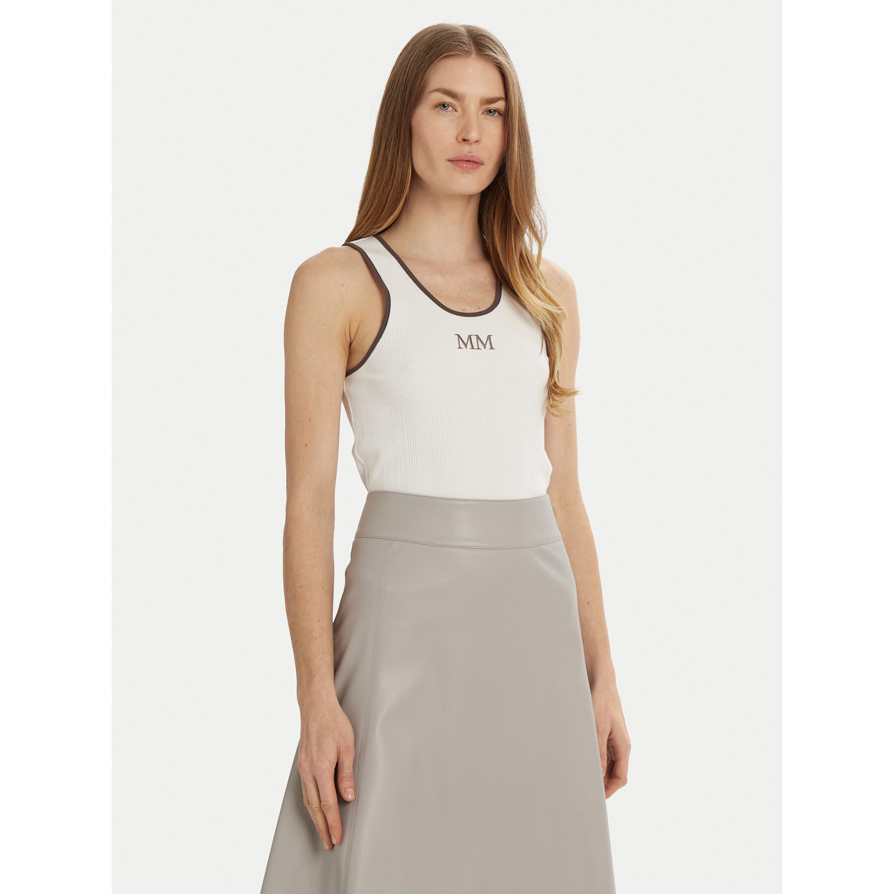 Max Mara Leisure Felső Sax 2516941027 Fehér Slim Fit